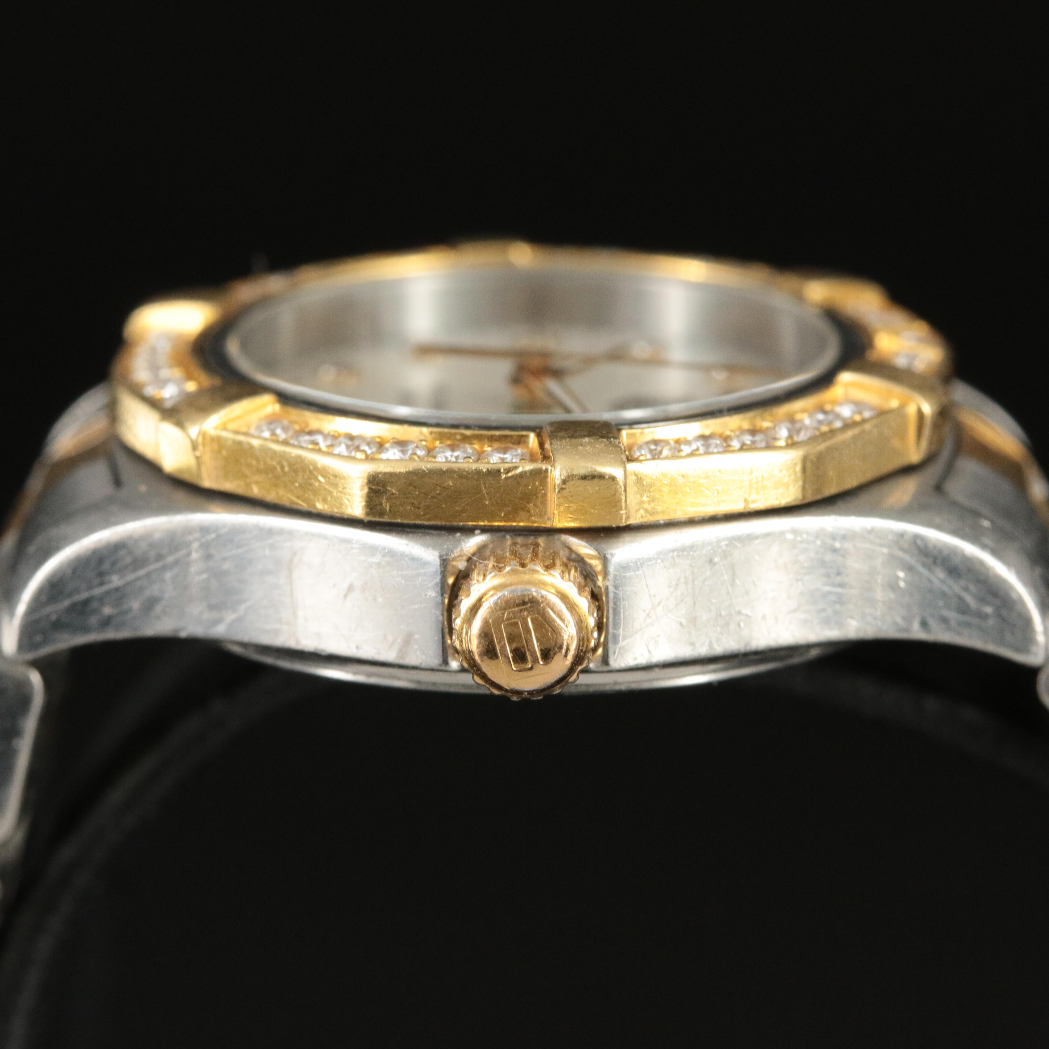 TAG Heuer Aquaracer Diamond and Gold-Plated Quartz Watch