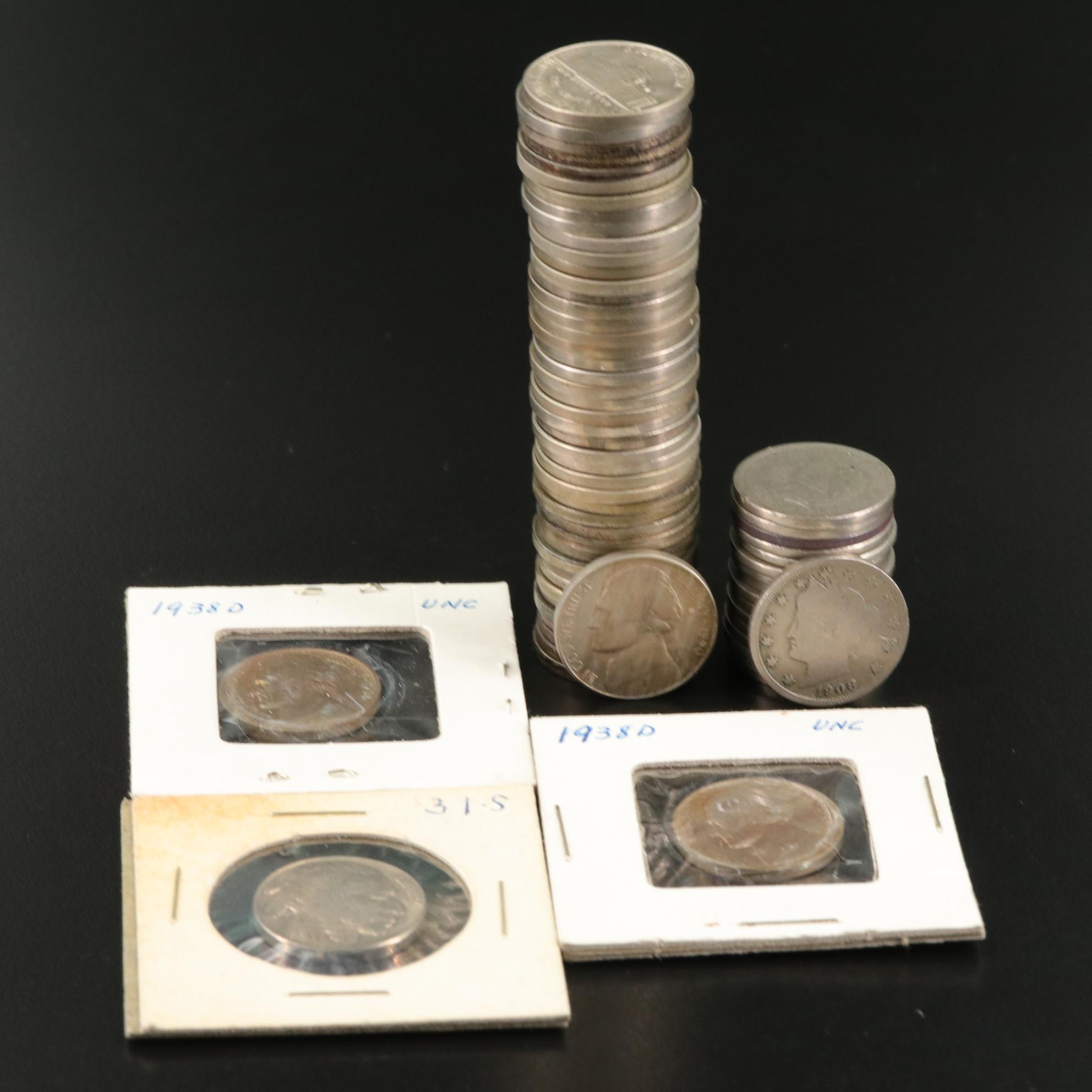 Group of over 100 American Nickels