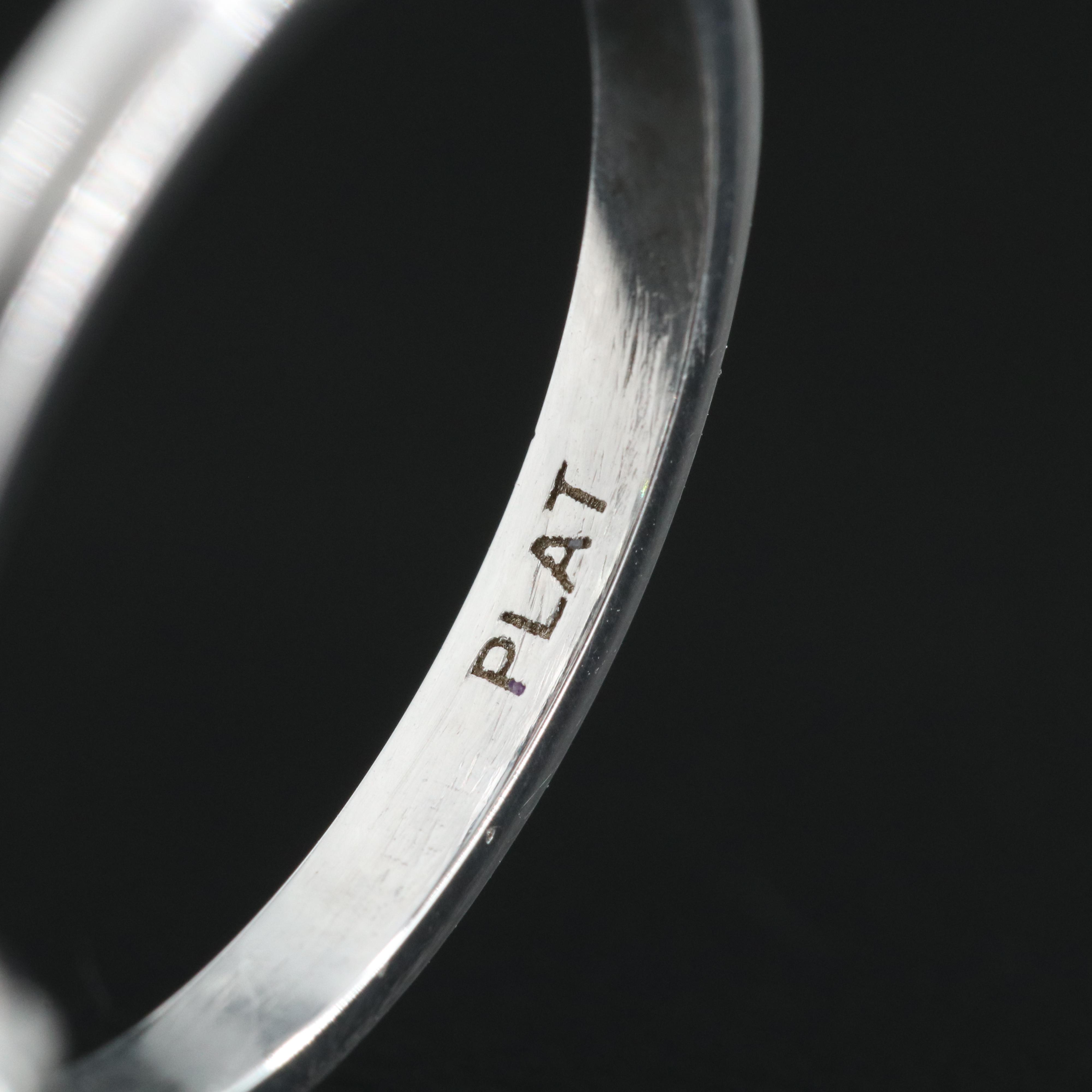 Platinum 4.36 CT Fancy Blue Diamond Solitaire Ring