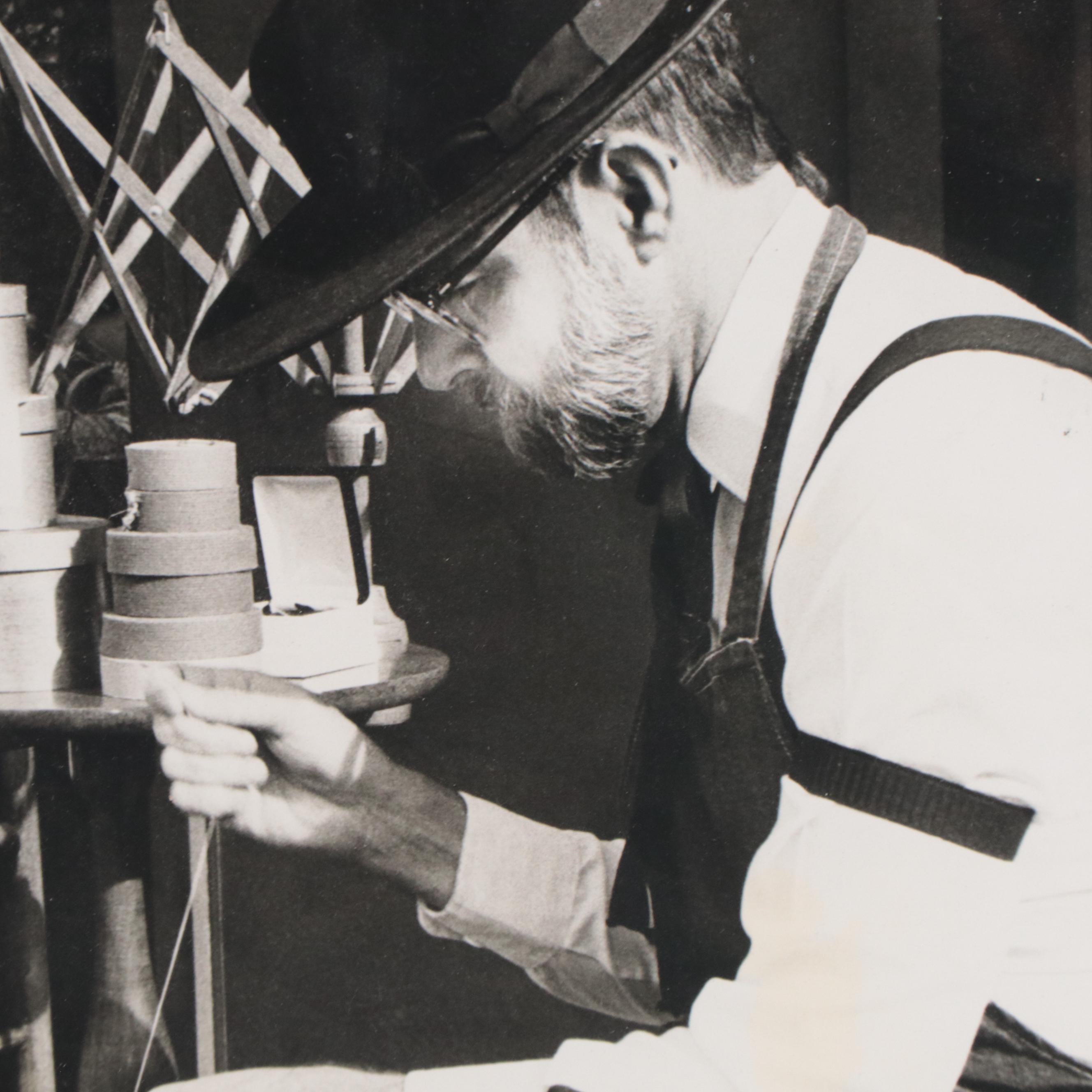Black-and-White Photograph "Hands to Work and Hearts to God"