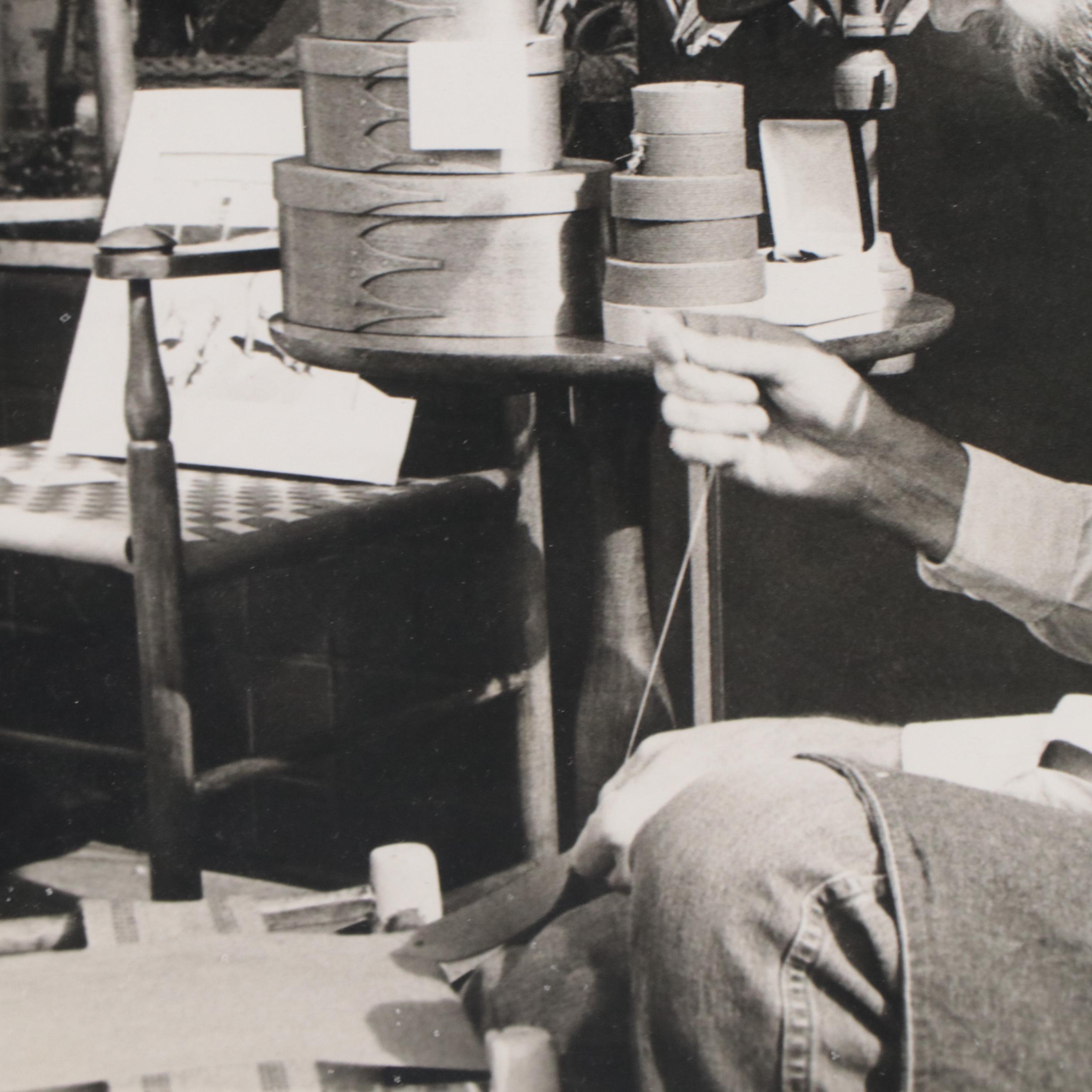 Black-and-White Photograph "Hands to Work and Hearts to God"