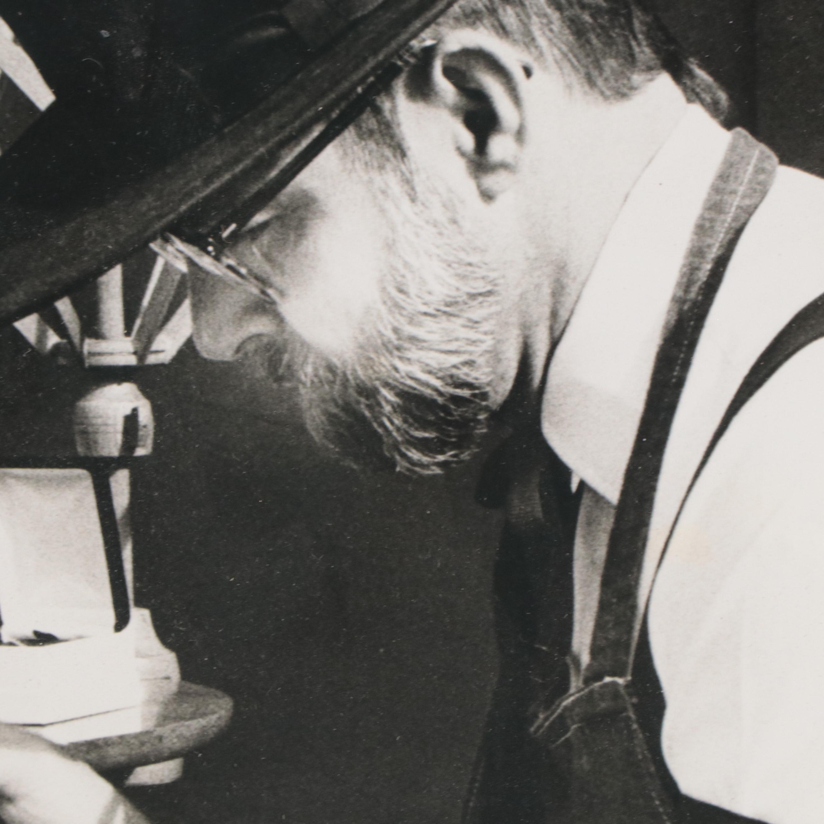Black-and-White Photograph "Hands to Work and Hearts to God"