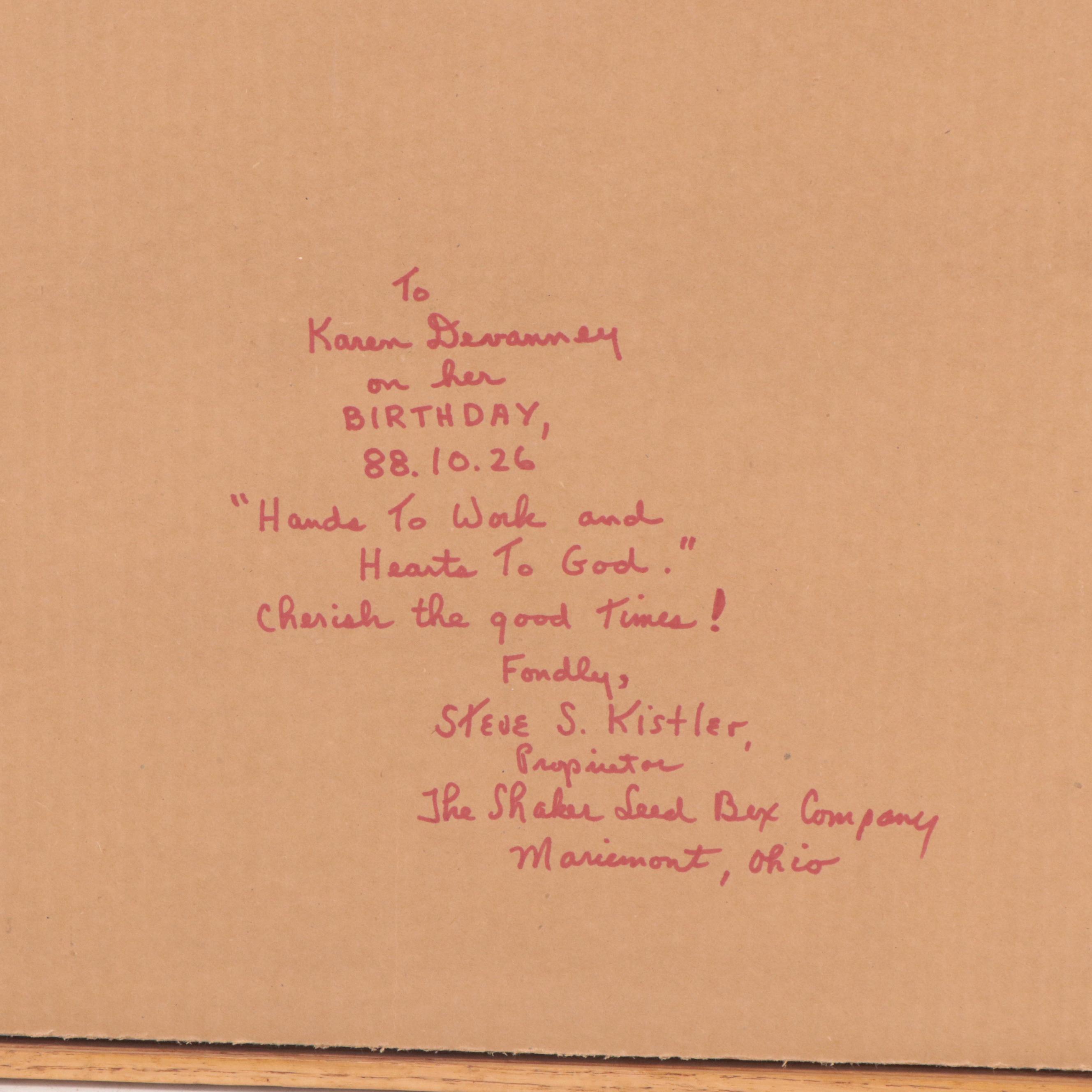 Black-and-White Photograph "Hands to Work and Hearts to God"