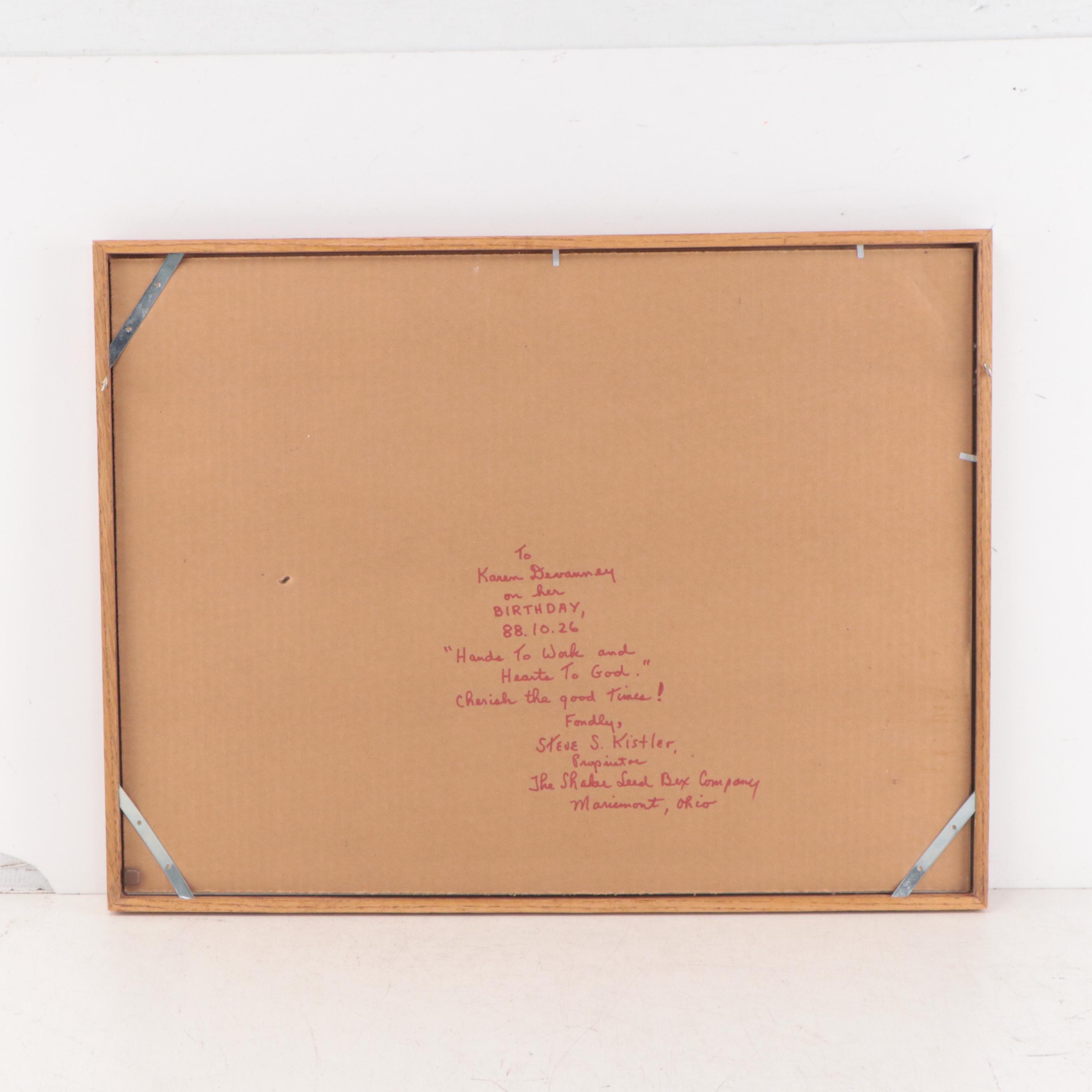 Black-and-White Photograph "Hands to Work and Hearts to God"