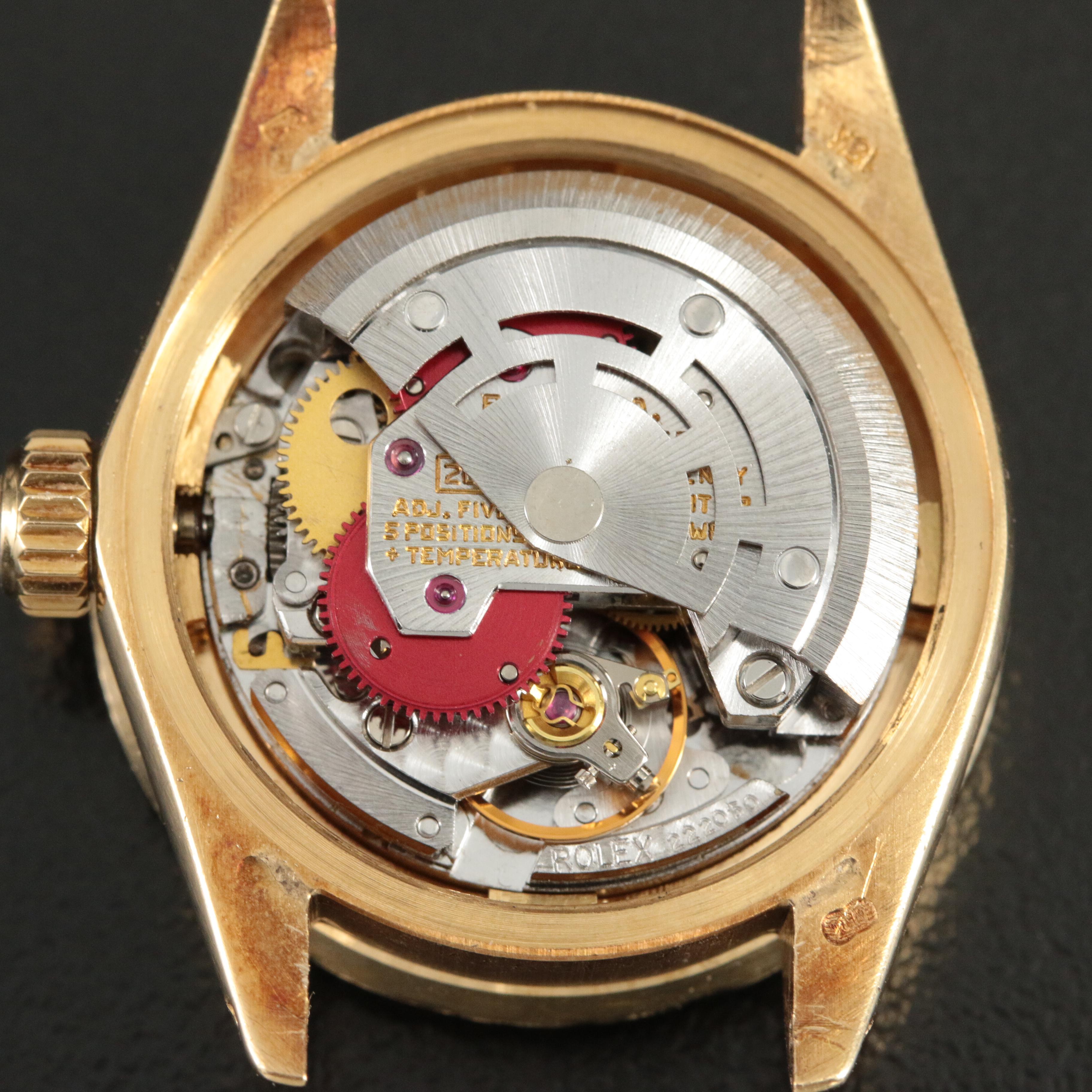 1982 Rolex 18K and Diamond Oyster Perpetual Date Watch