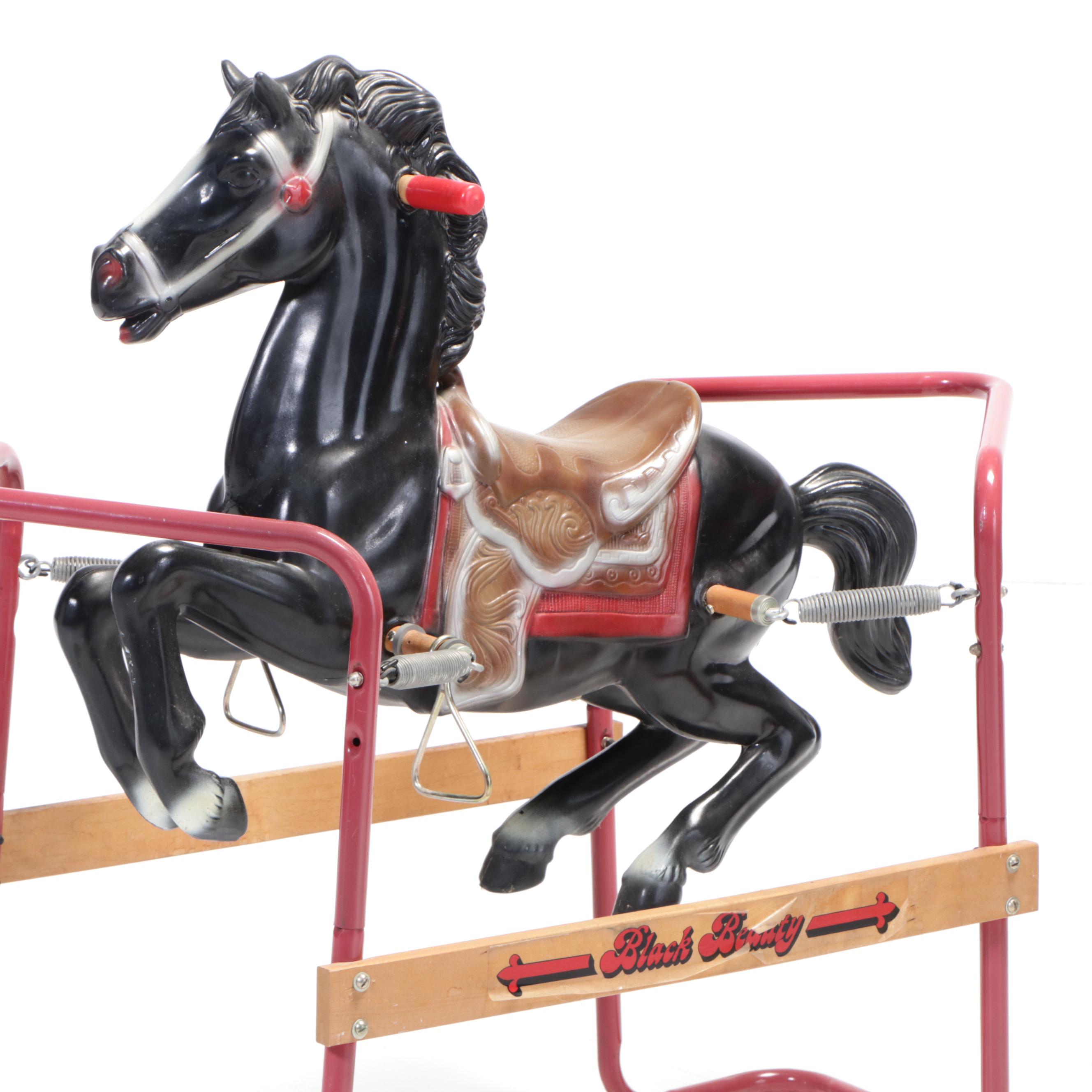 Black Beauty Steel and Plastic Spring Horse Toy