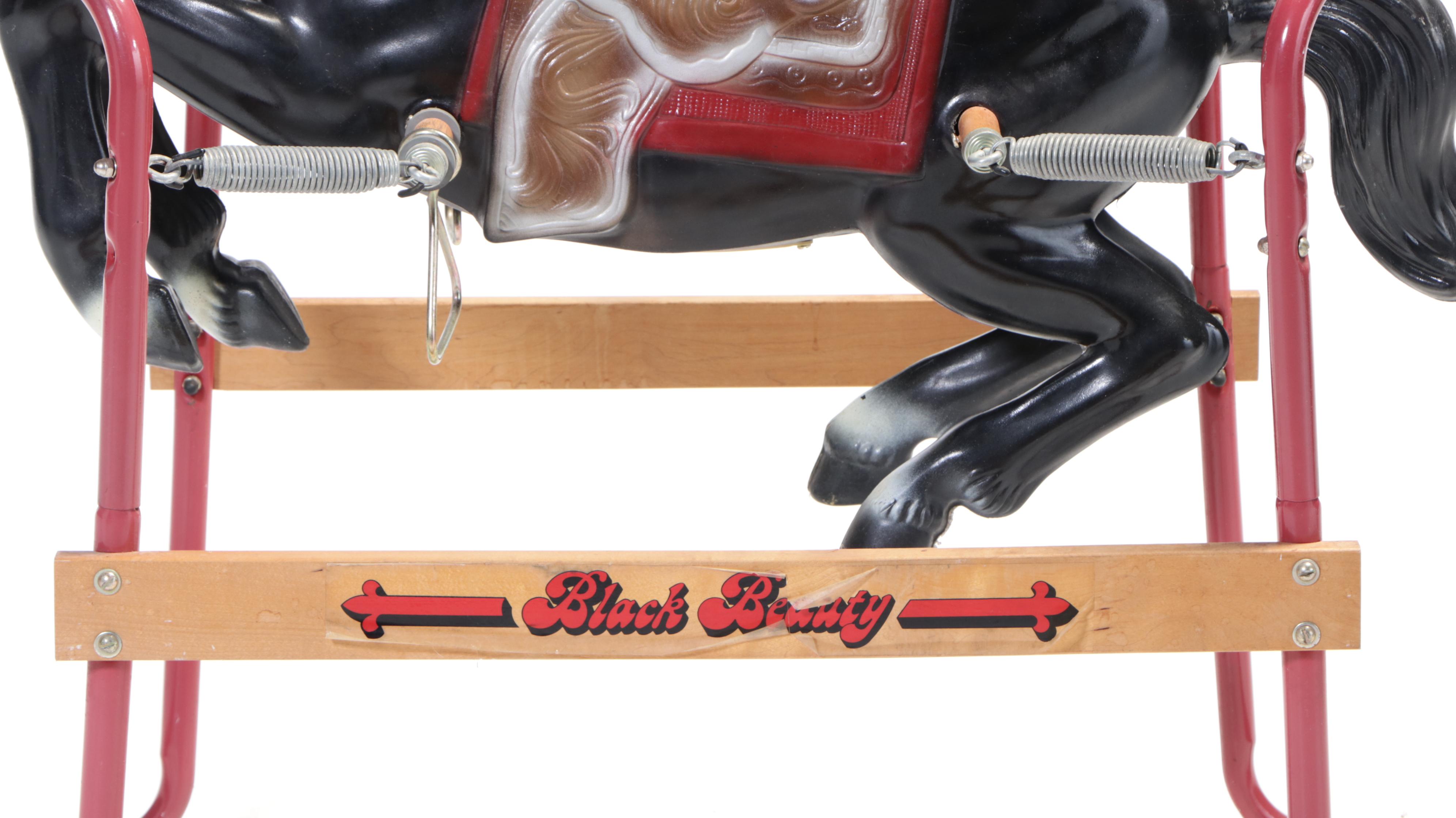 Black Beauty Steel and Plastic Spring Horse Toy
