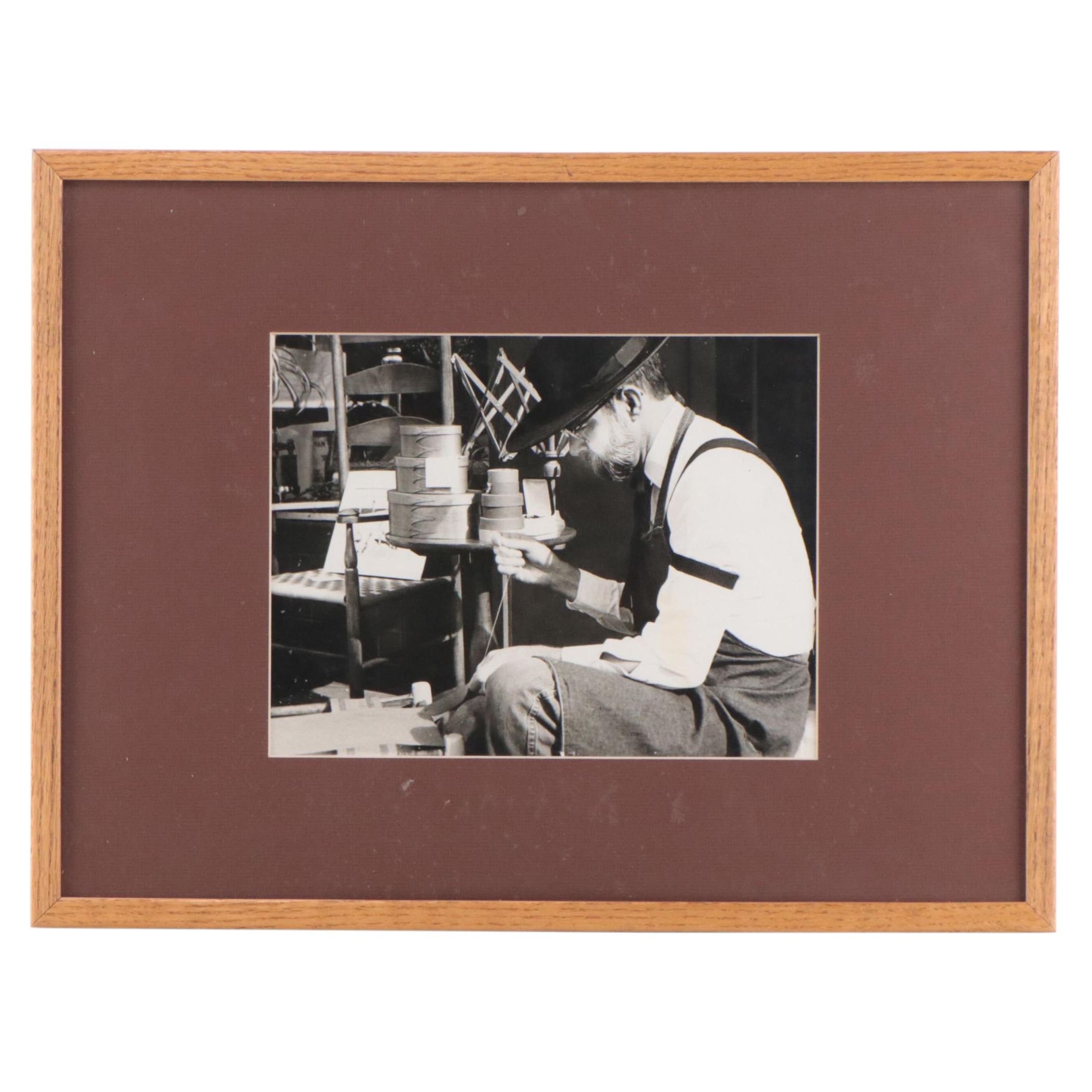 Black-and-White Photograph "Hands to Work and Hearts to God"