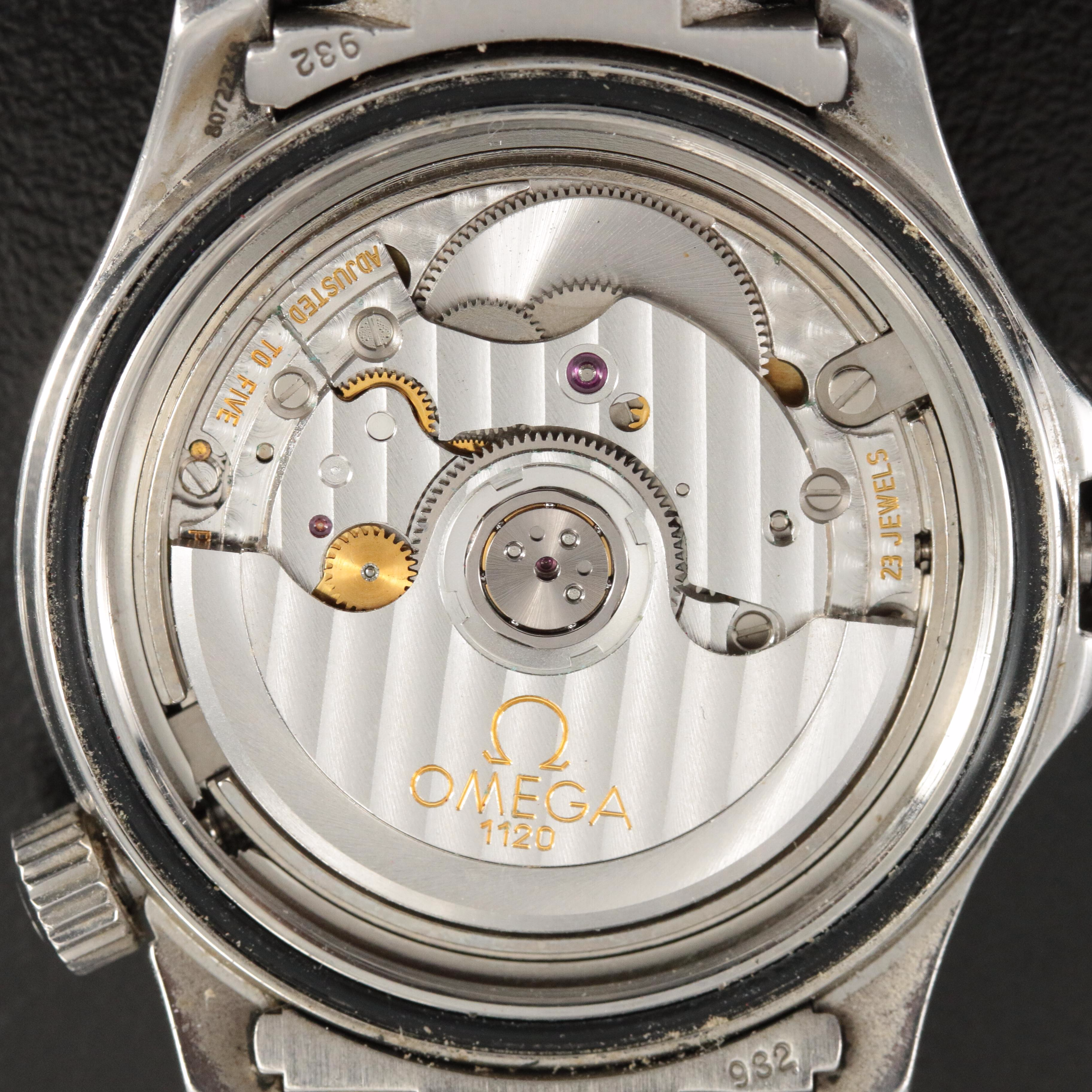 Stainless Steel Omega Seamaster Automatic Watch