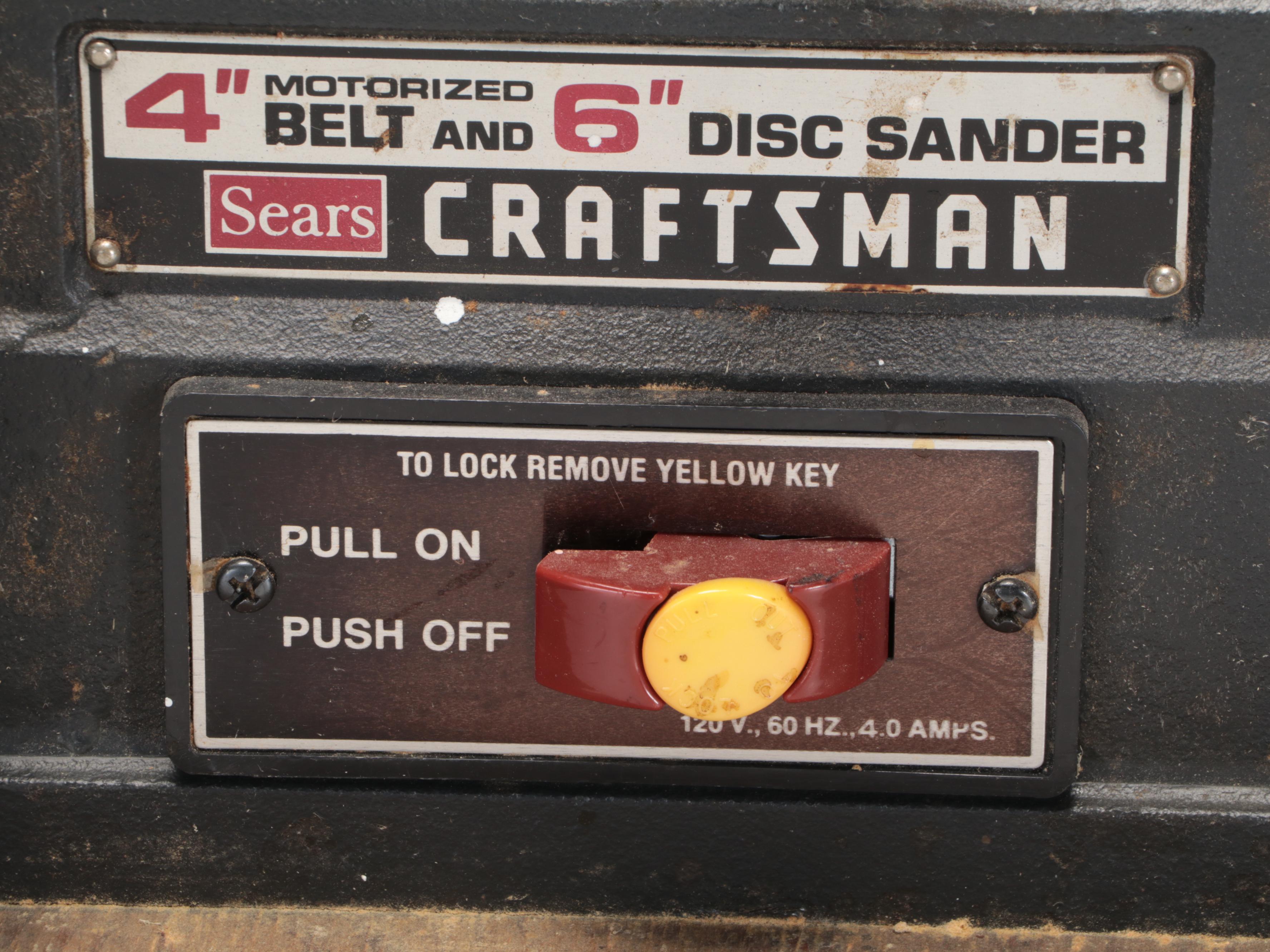 Craftsman 4" Belt and 6" Disk Sander