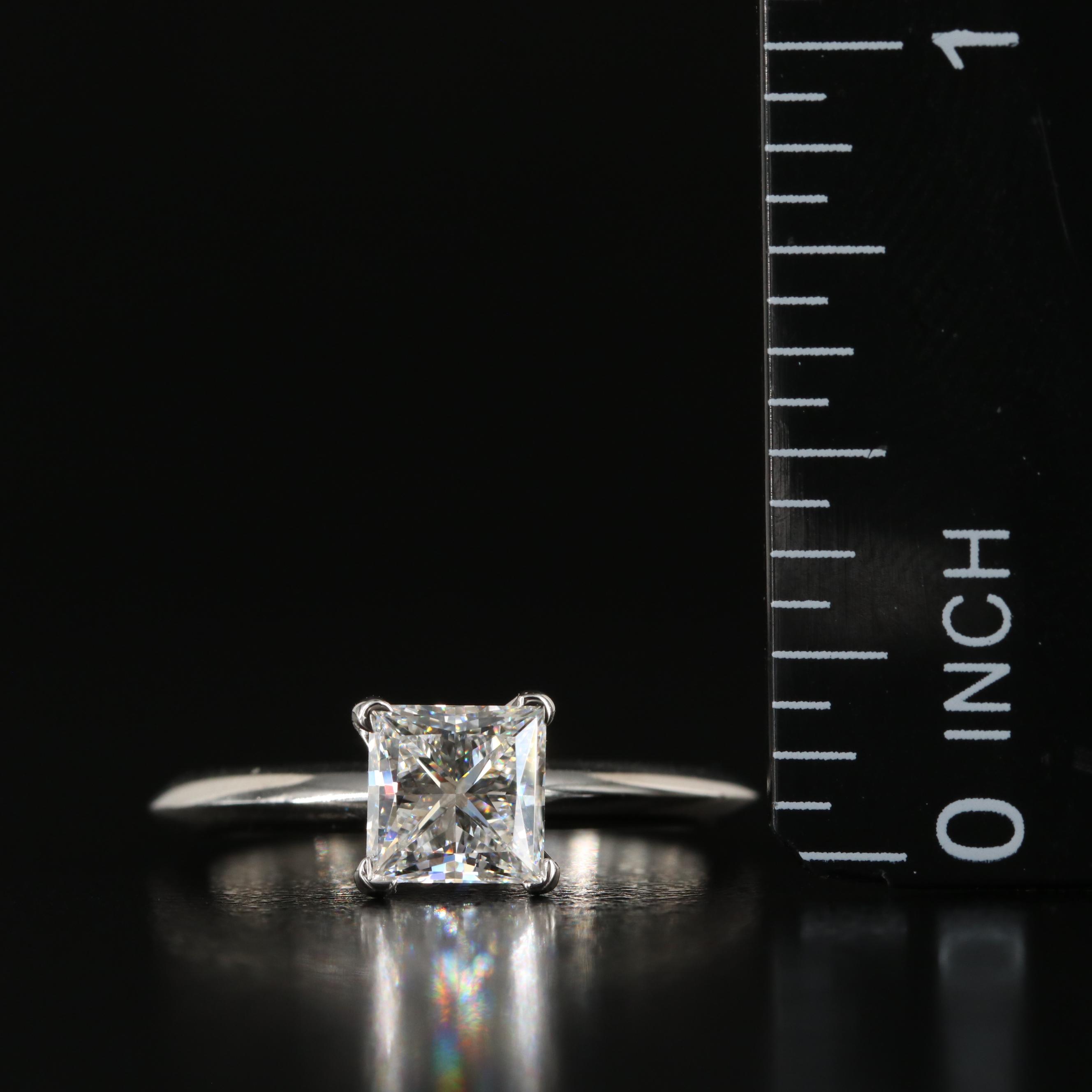 Tiffany & Co. Platinum 1.10 CT Diamond Ring with GIA Report