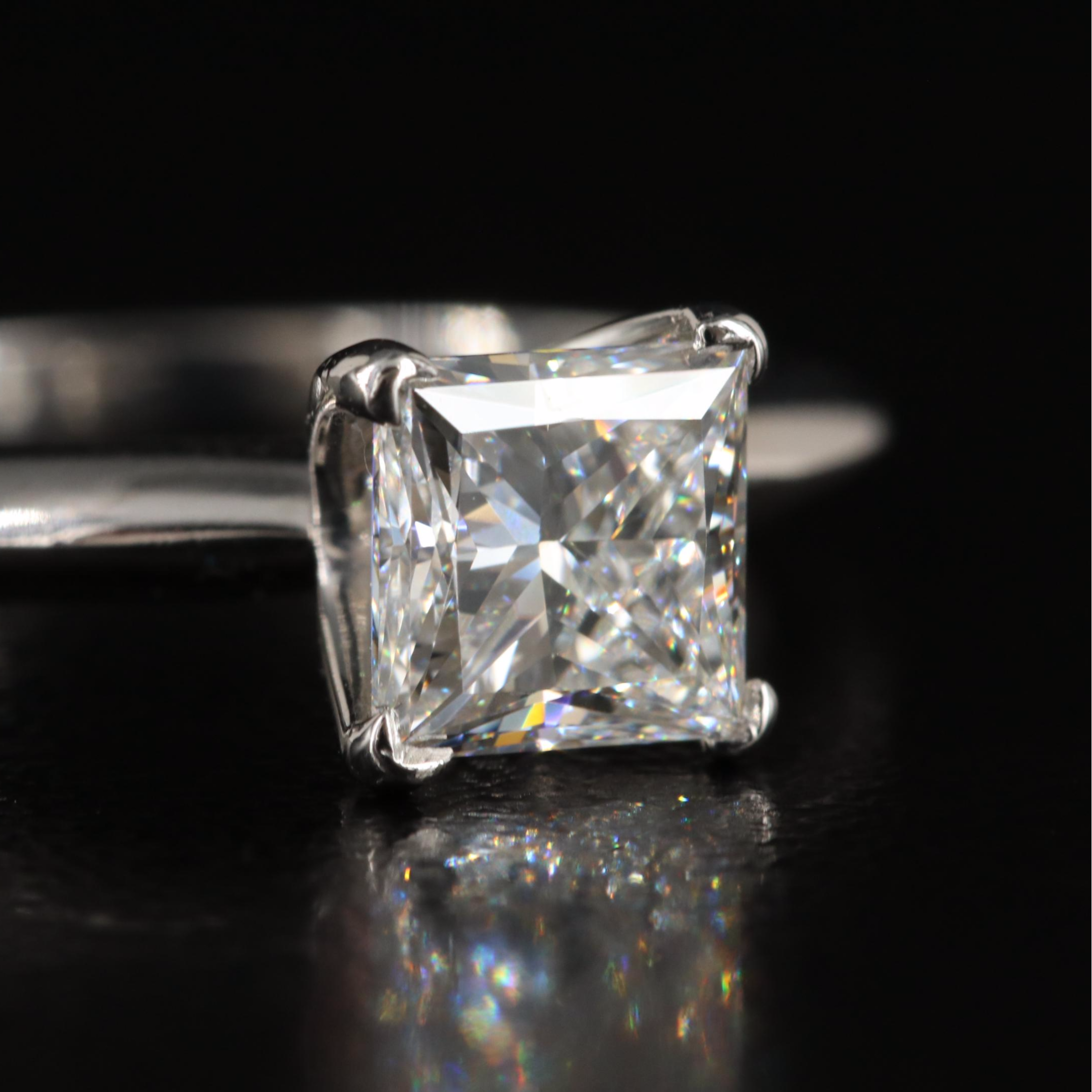 Tiffany & Co. Platinum 1.10 CT Diamond Ring with GIA Report