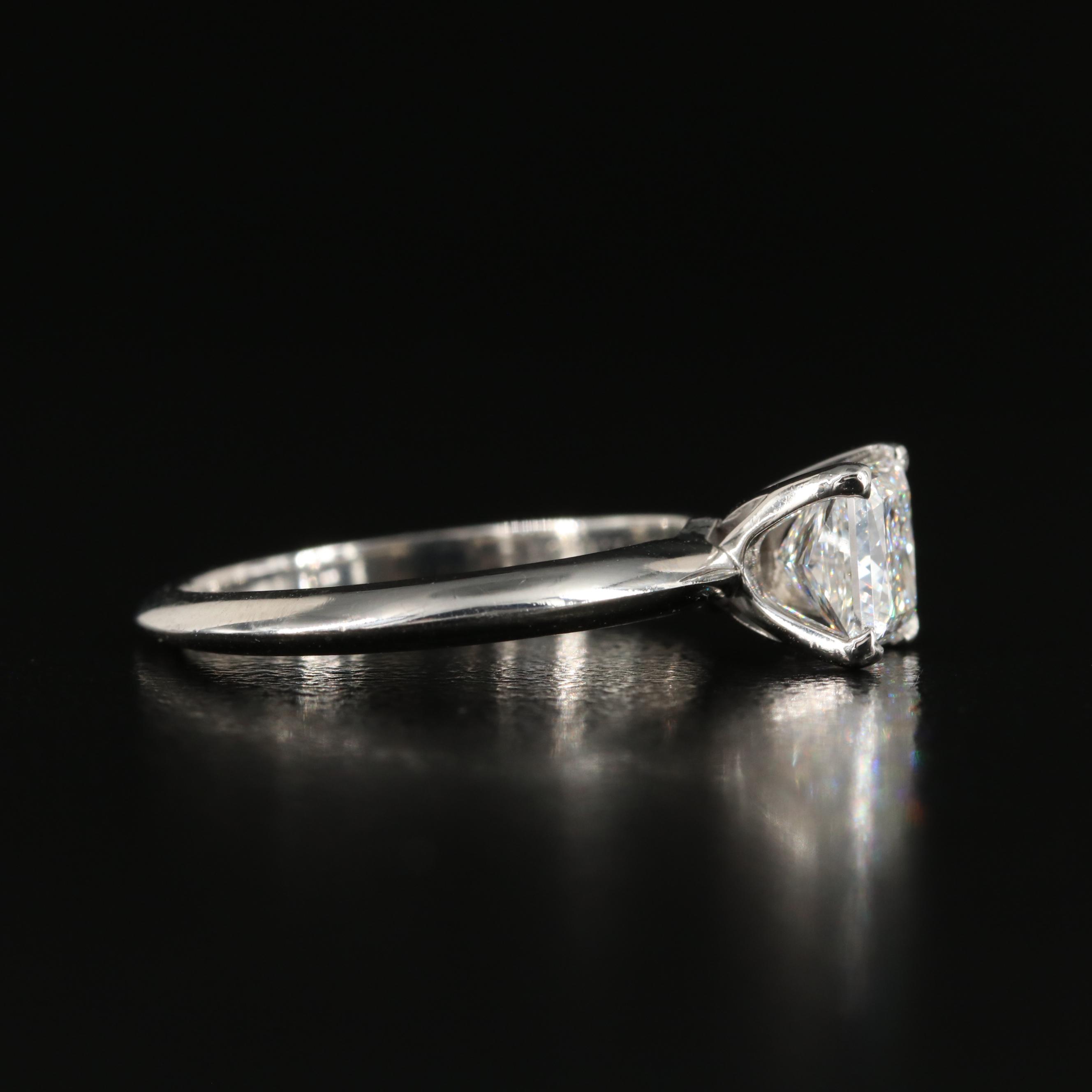 Tiffany & Co. Platinum 1.10 CT Diamond Ring with GIA Report