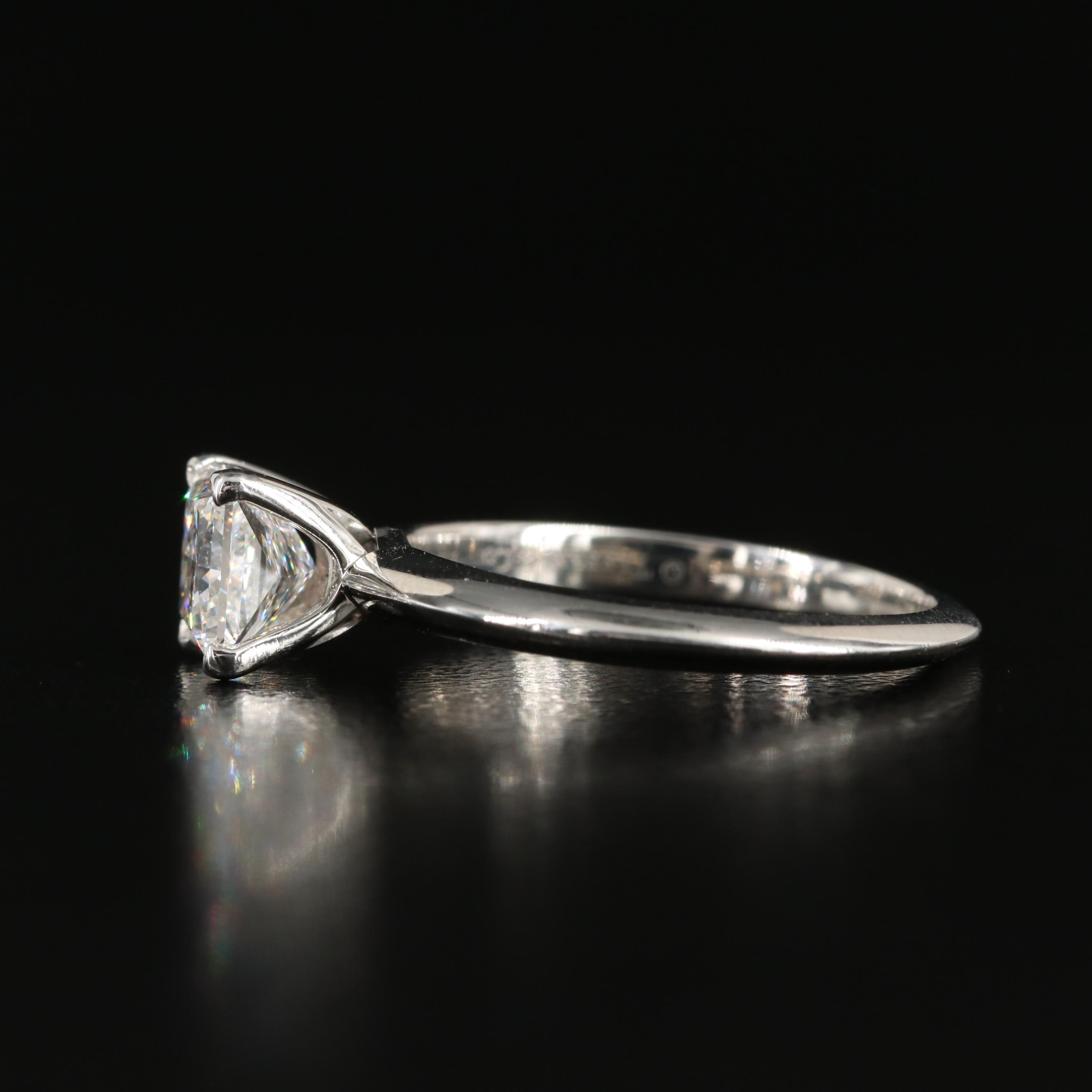 Tiffany & Co. Platinum 1.10 CT Diamond Ring with GIA Report