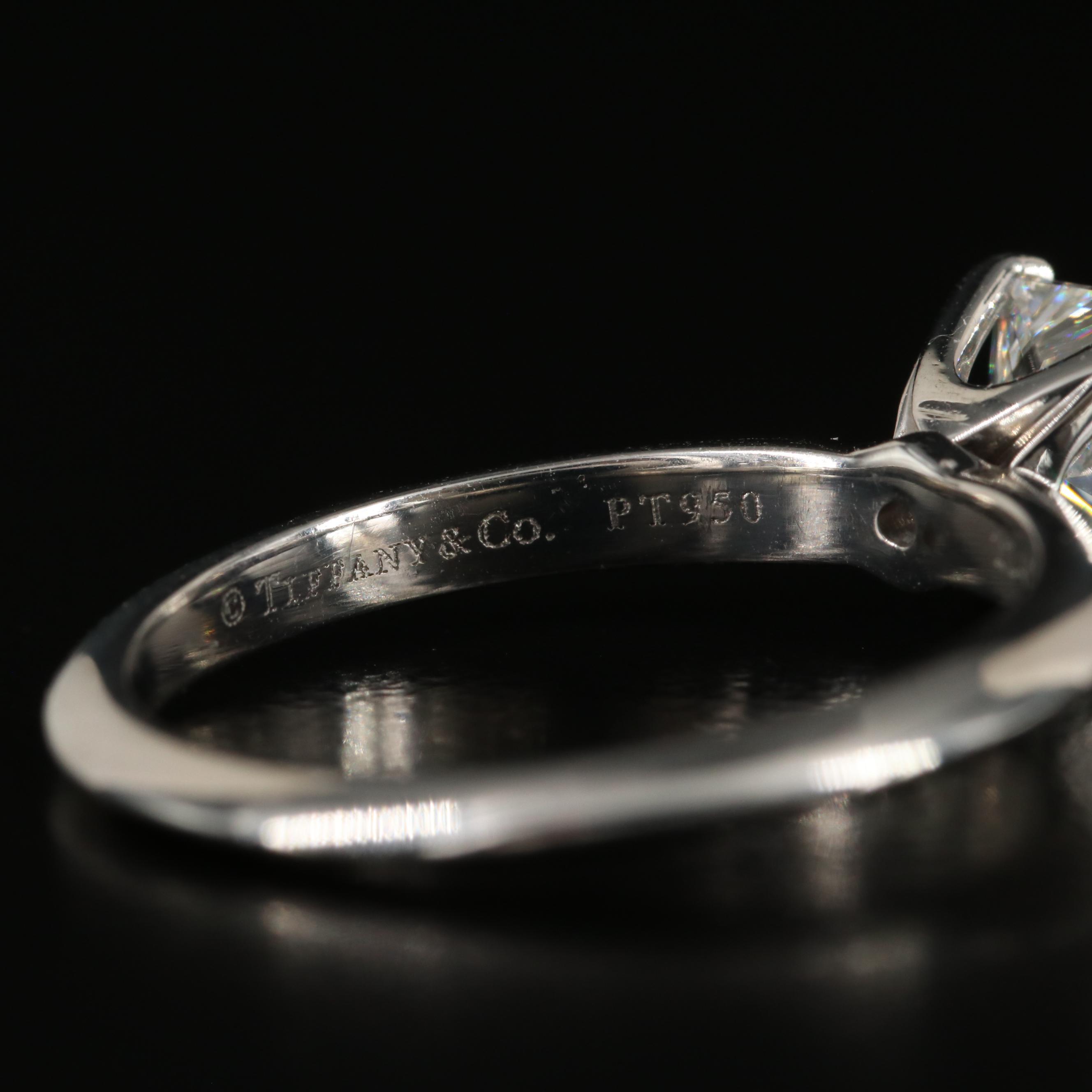 Tiffany & Co. Platinum 1.10 CT Diamond Ring with GIA Report