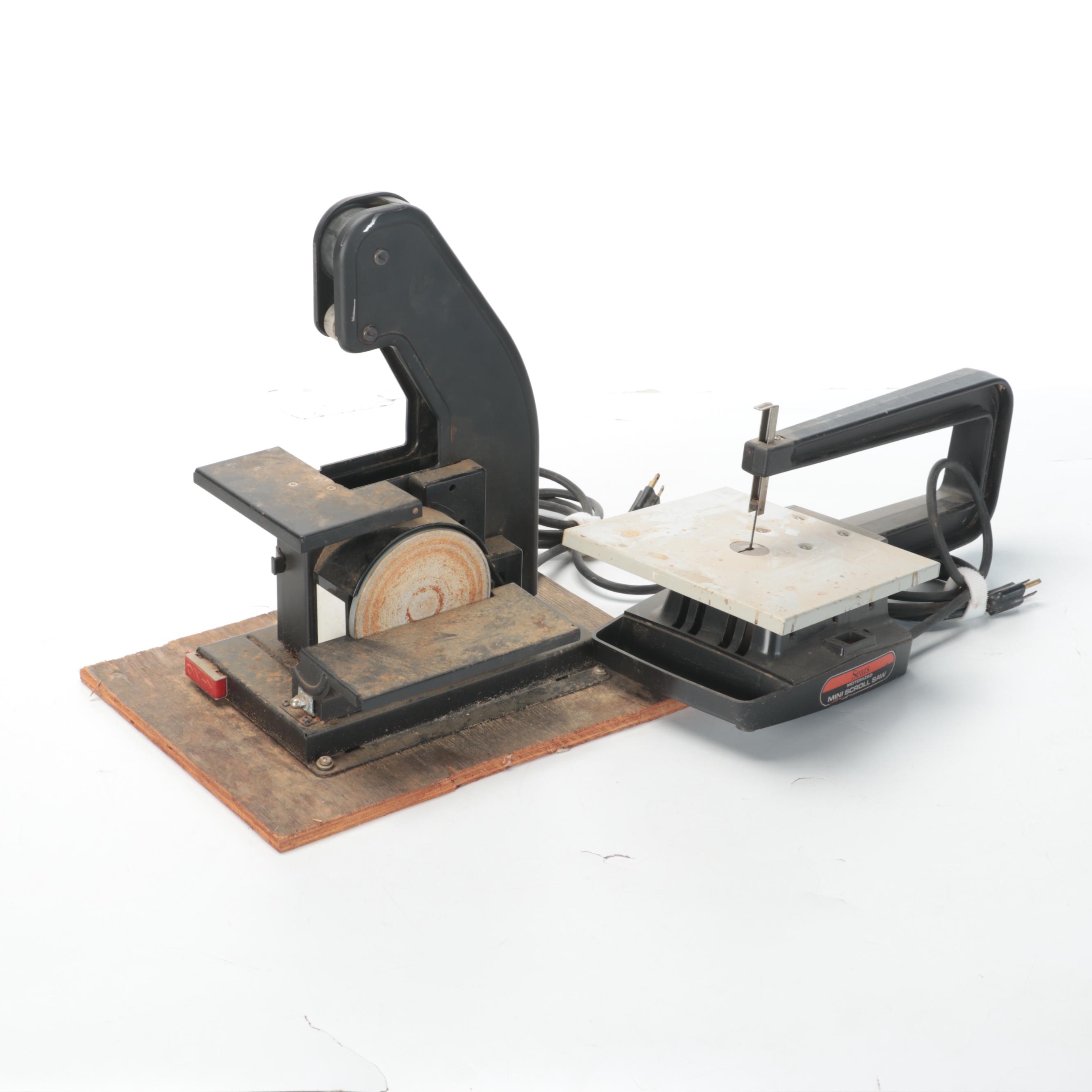 Craftsman Disc-Belt Sander with Sears Mini Scroll Saw
