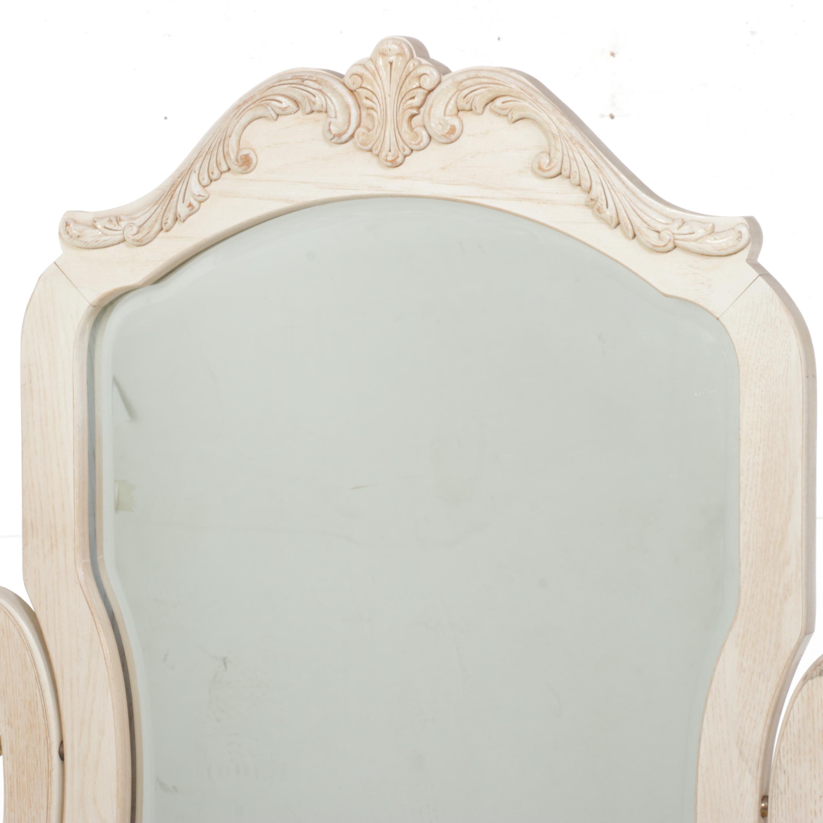 Lexington Furniture Cerused Finish Victorian Style Dresser with Mirror