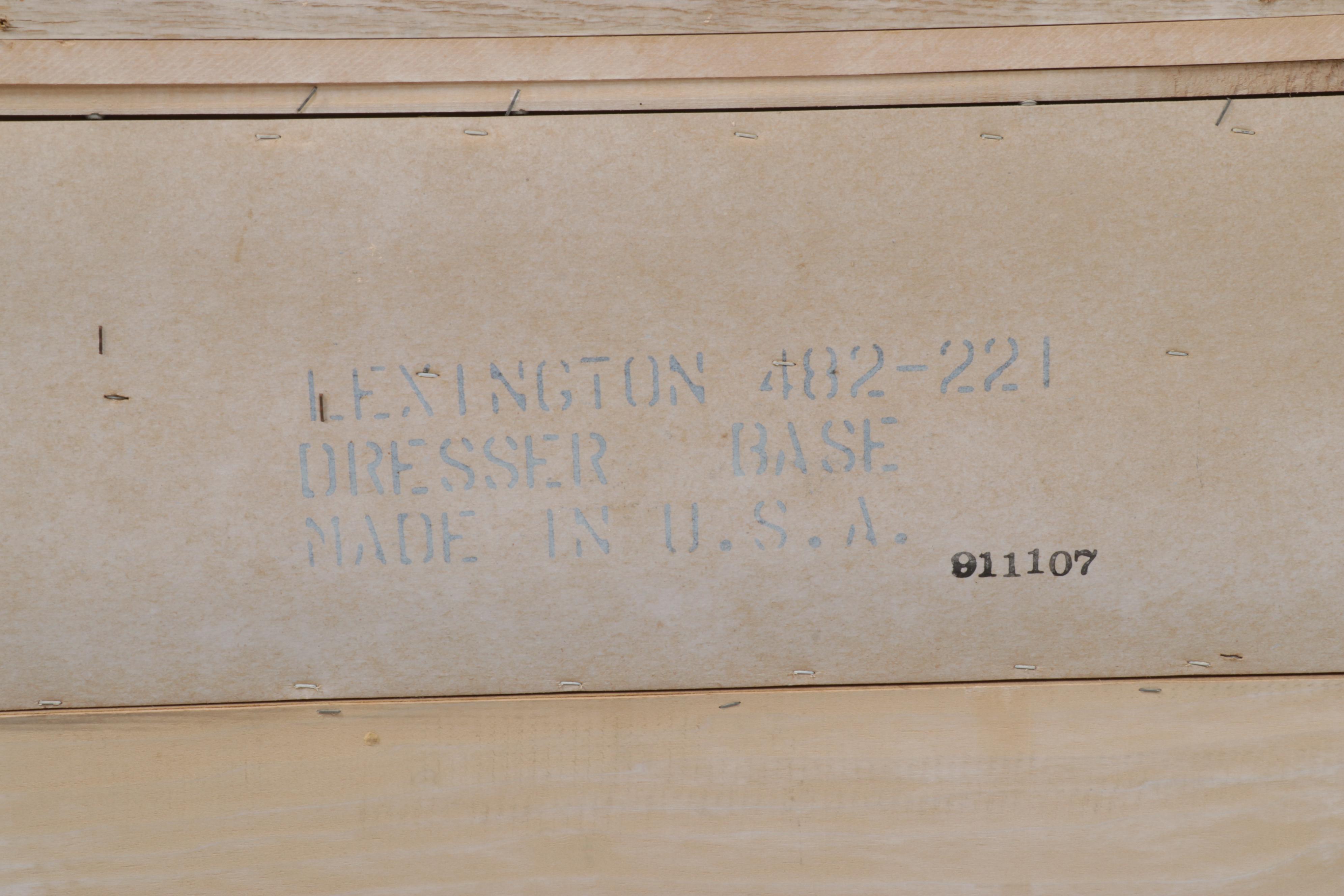 Lexington Furniture Cerused Finish Victorian Style Dresser with Mirror