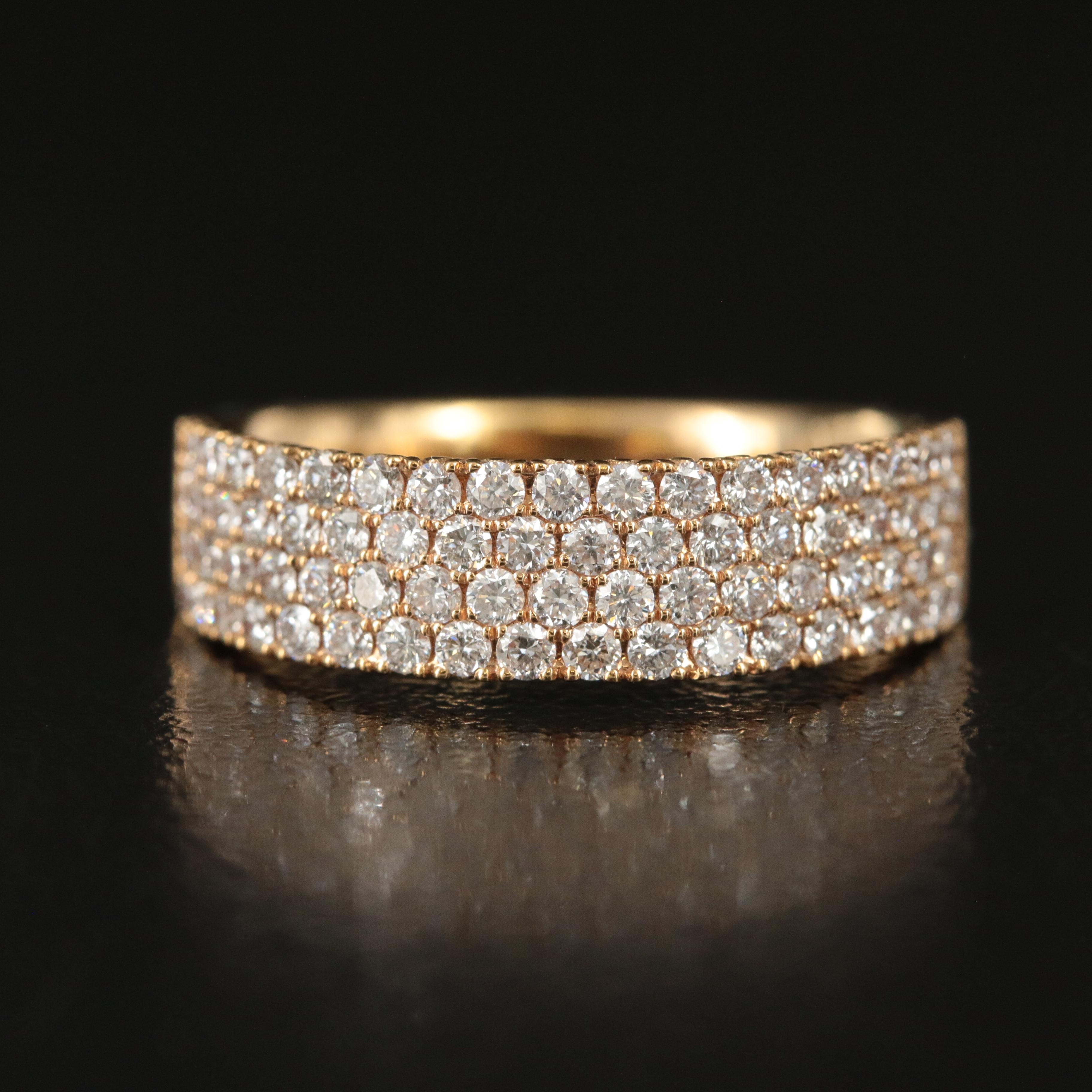 14K Multi-Row 0.96 CTW Diamond Ring | EBTH