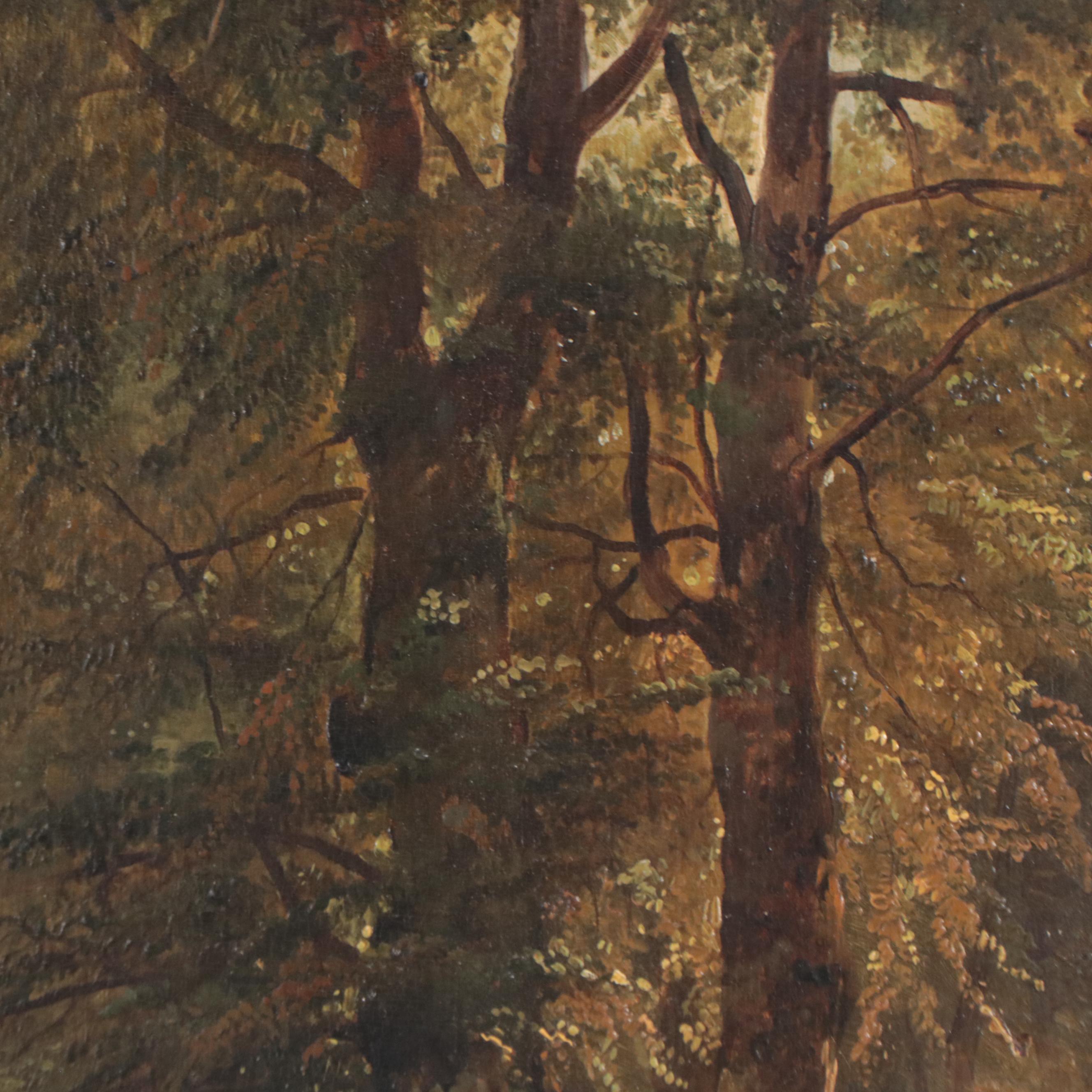 Landscape Oil Painting Attributed to Feodor Dietz, Mid-19th Century