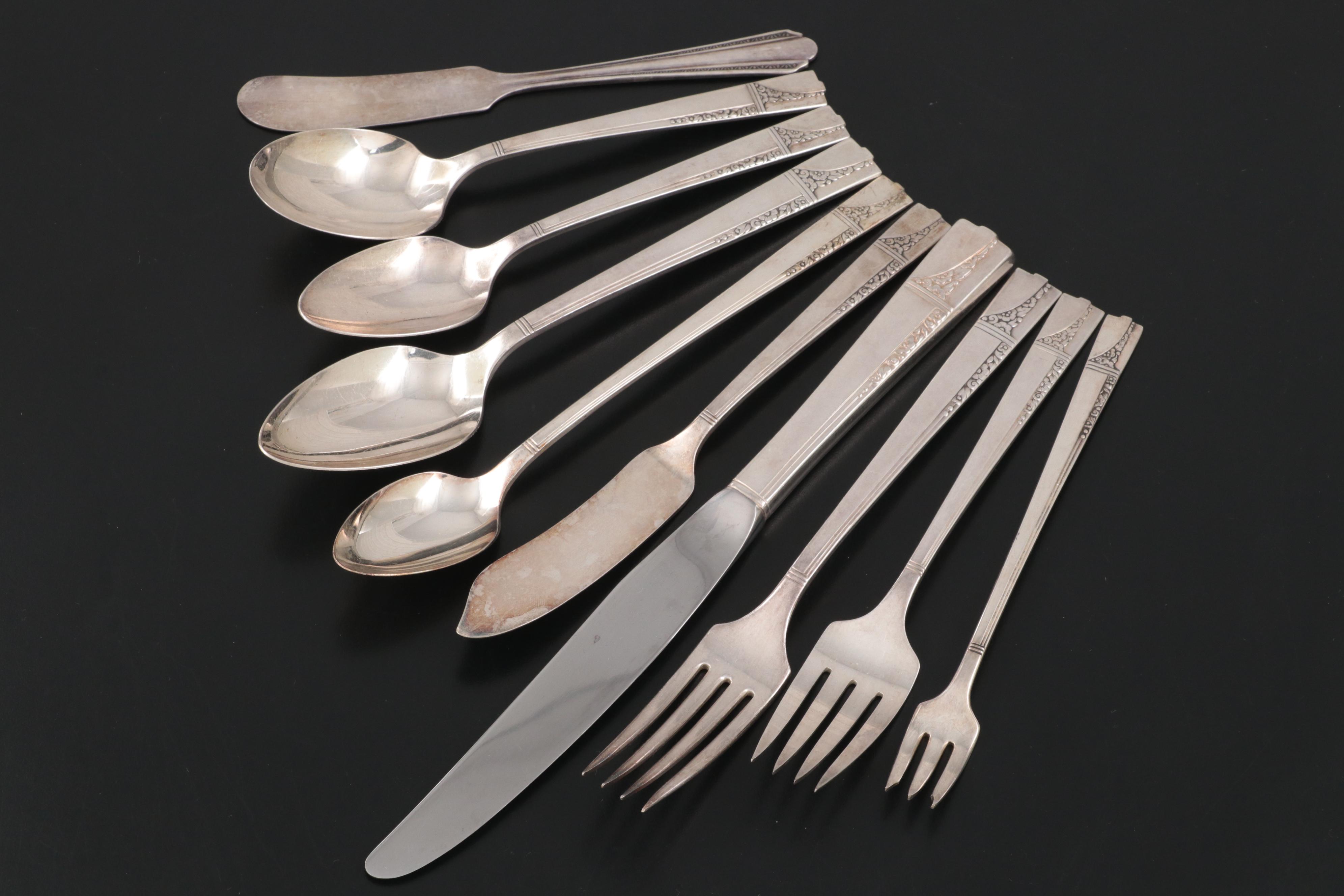 Nobility Plate "Caprice" Art Deco Style Flatware in Storage Chest, 1937