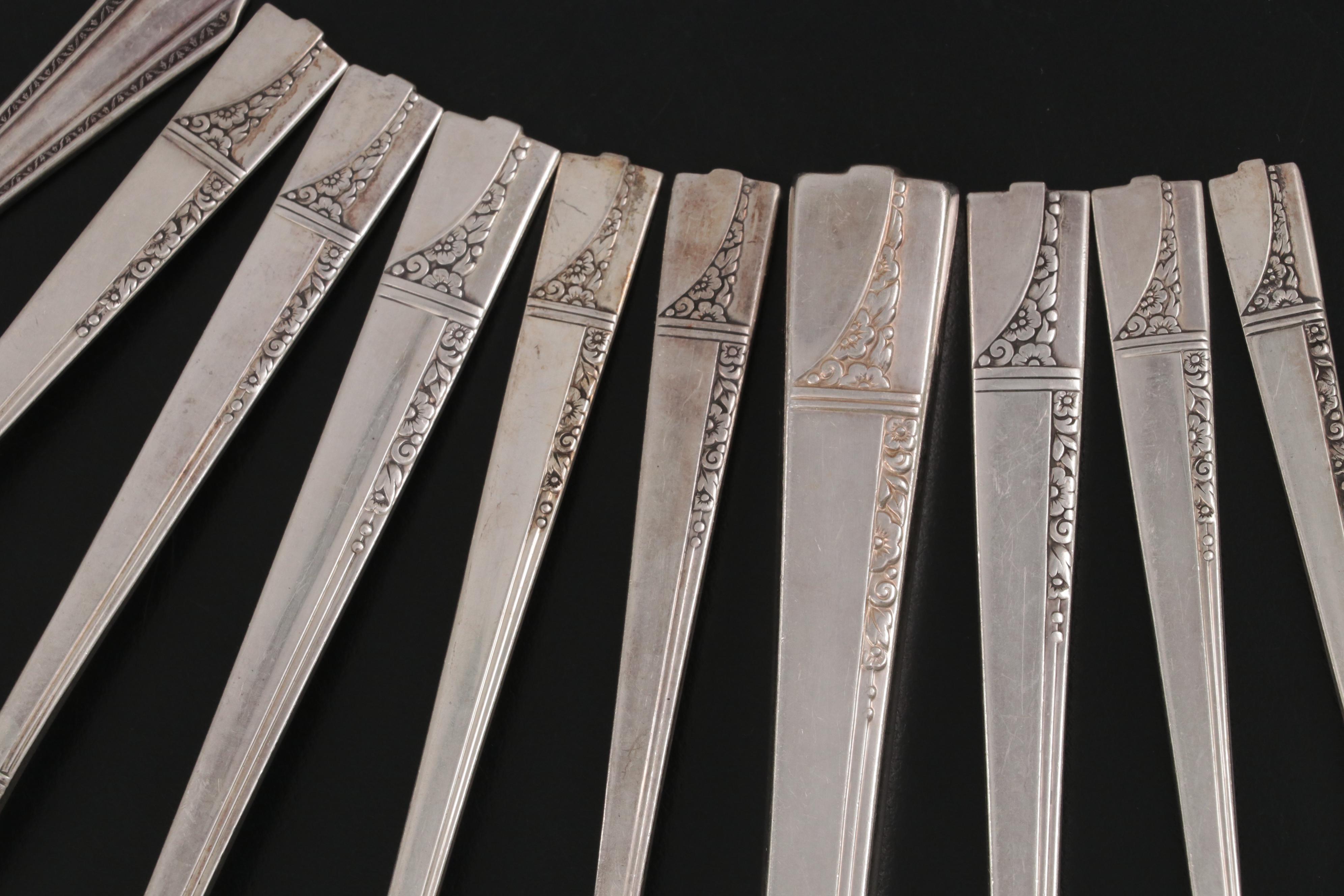 Nobility Plate "Caprice" Art Deco Style Flatware in Storage Chest, 1937