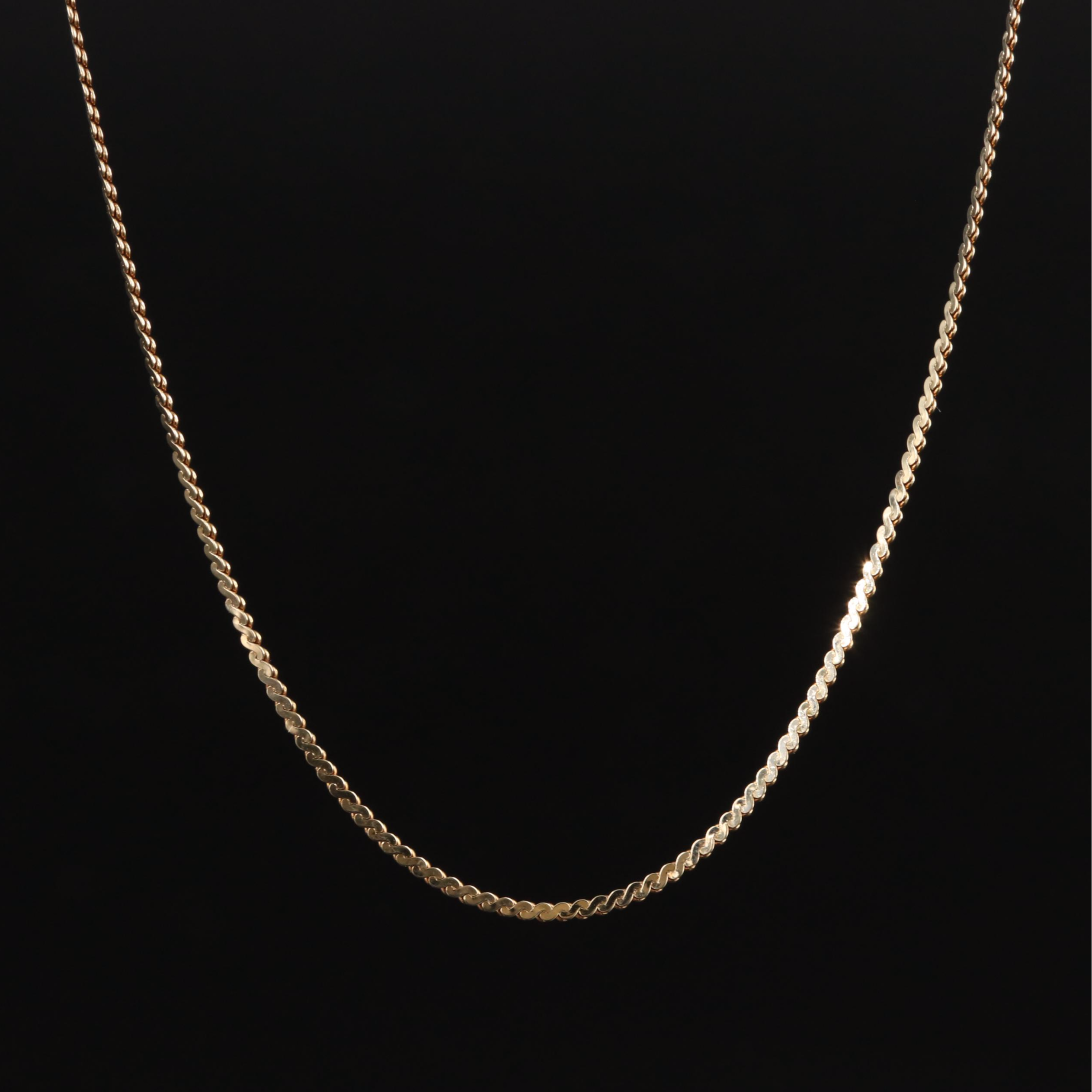 14K Serpentine Chain Necklace