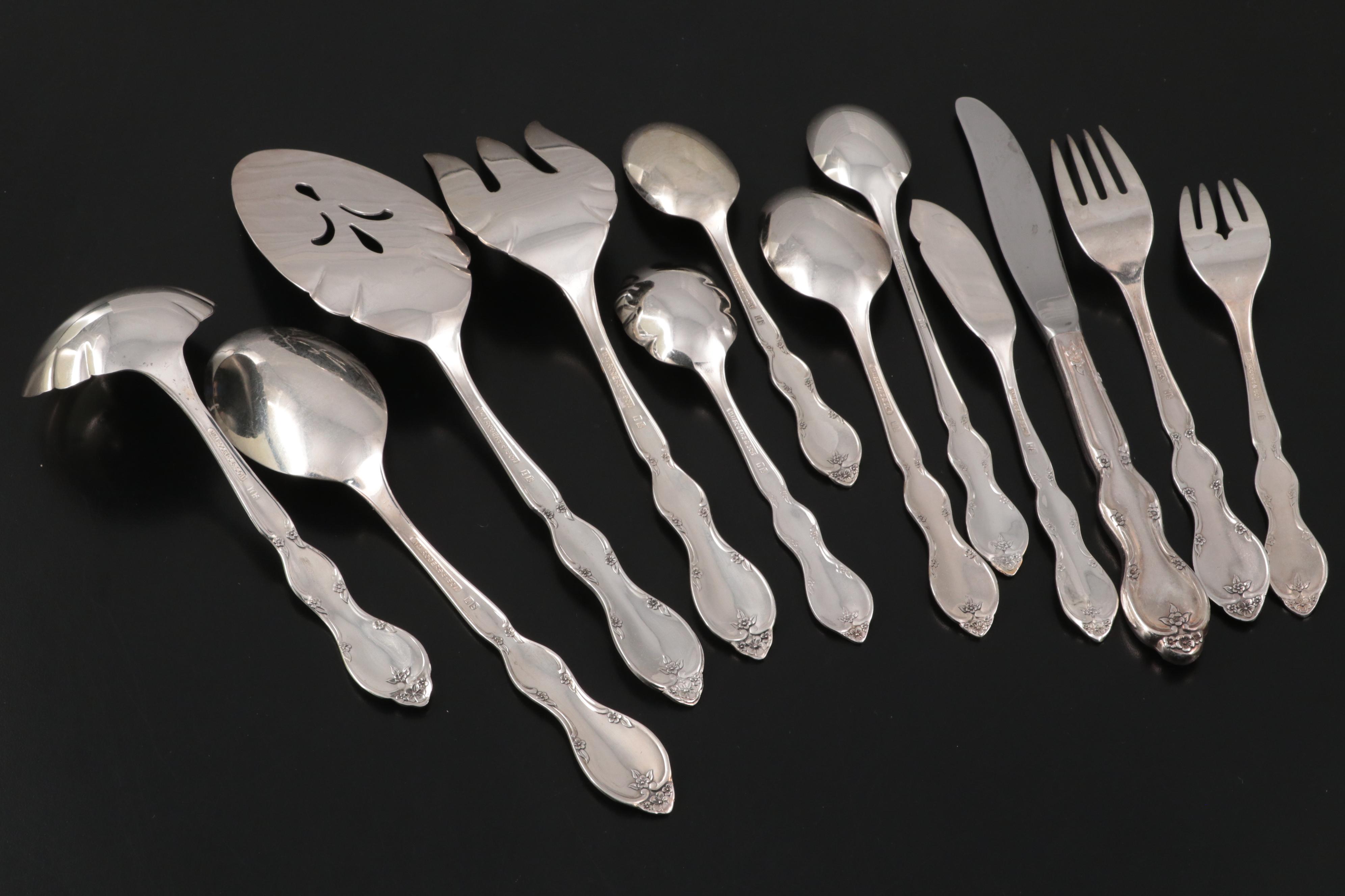 Wm Rogers & Son Silver Plate Flatware in Storage Chest