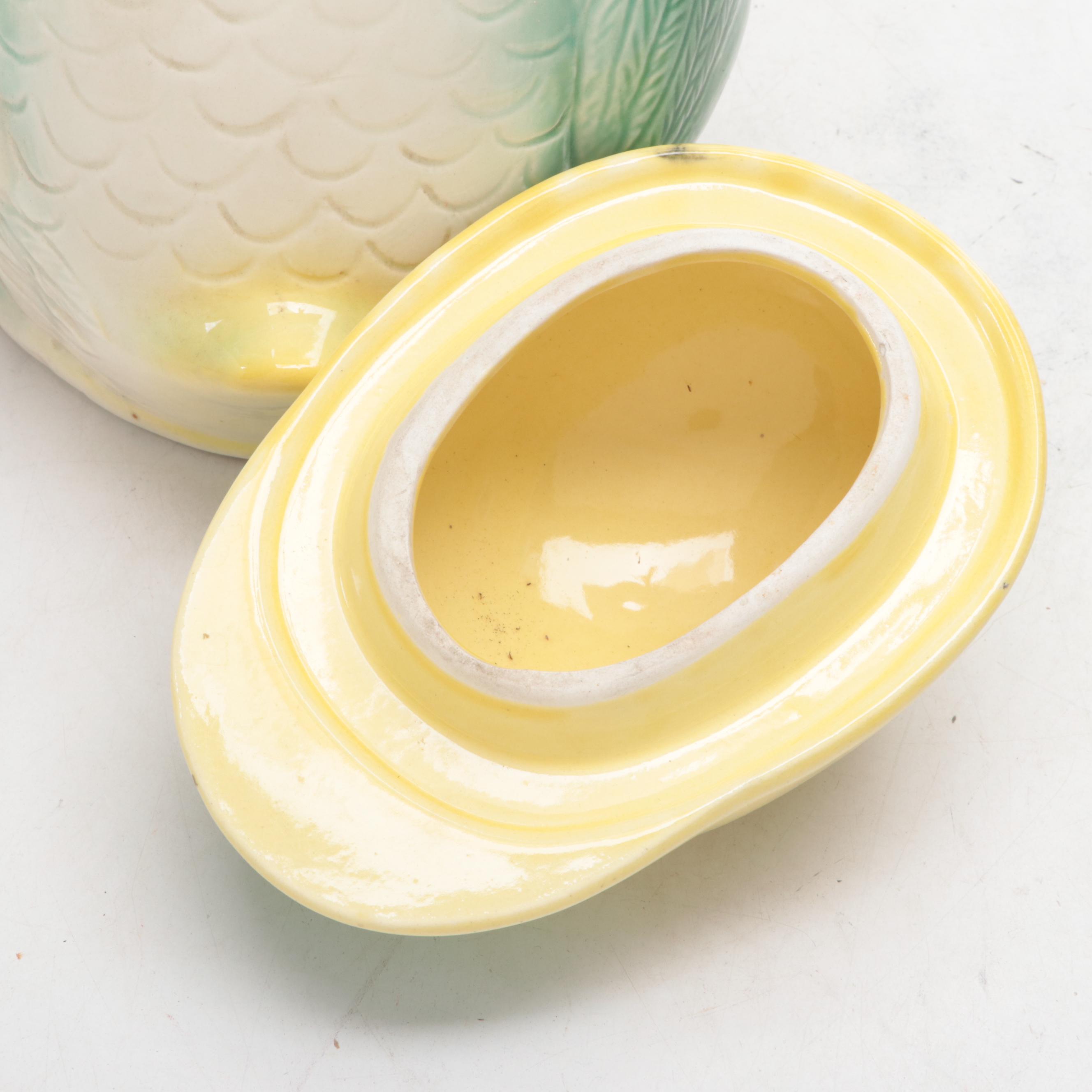 Robinson Ransbottom Bird Shaped Cookie Jar, Mid-20th Century