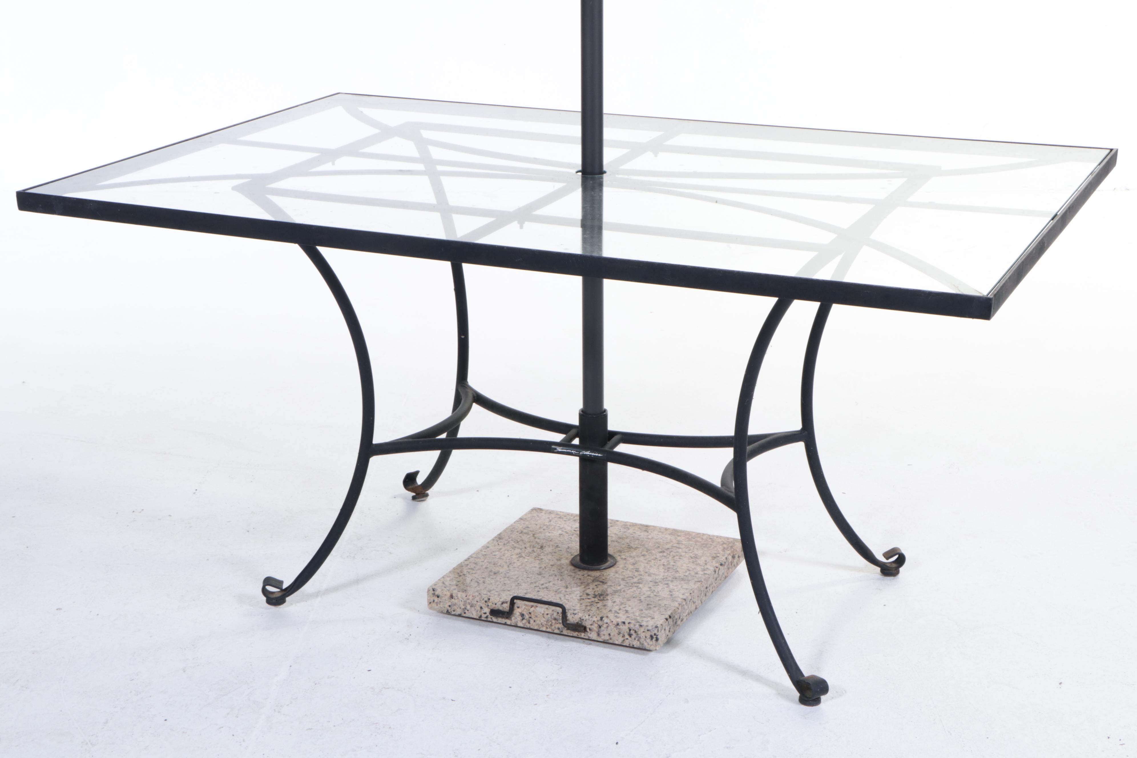 Summer Classics Metal Patio Dining Set with Umbrella