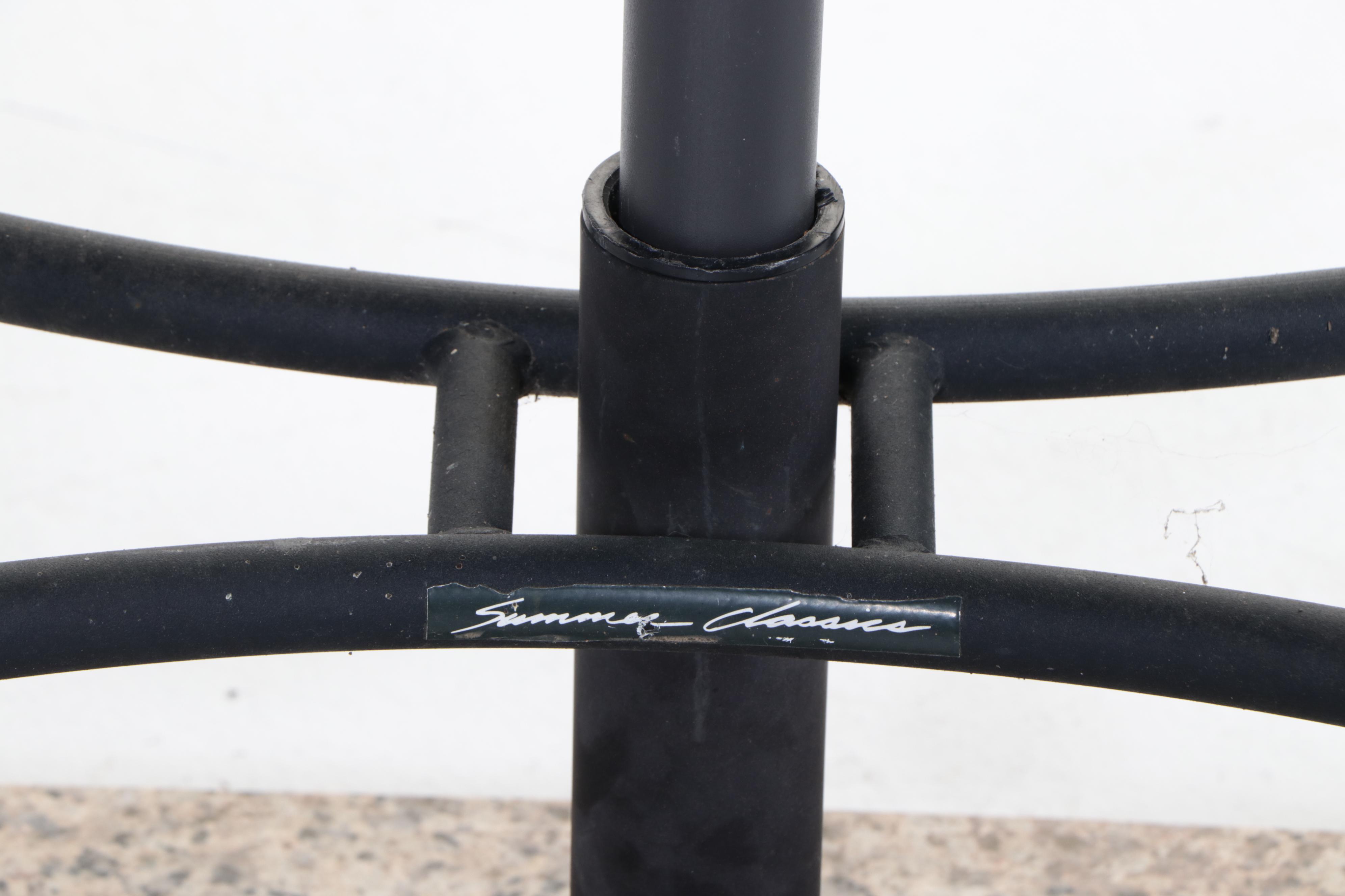 Summer Classics Metal Patio Dining Set with Umbrella