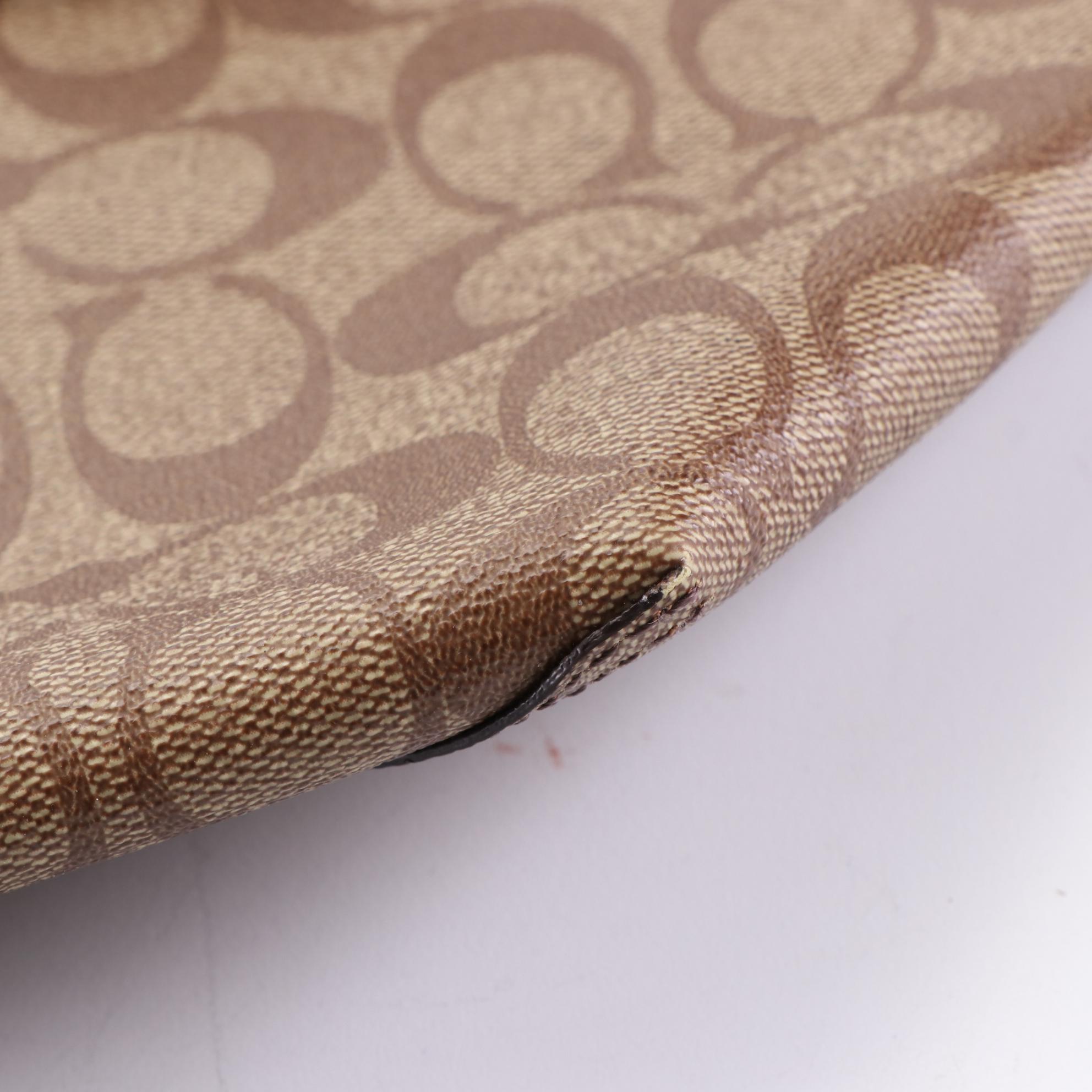 Coach F36375 Signature Canvas Zip Tote and 5696 Signature PVC City Tote