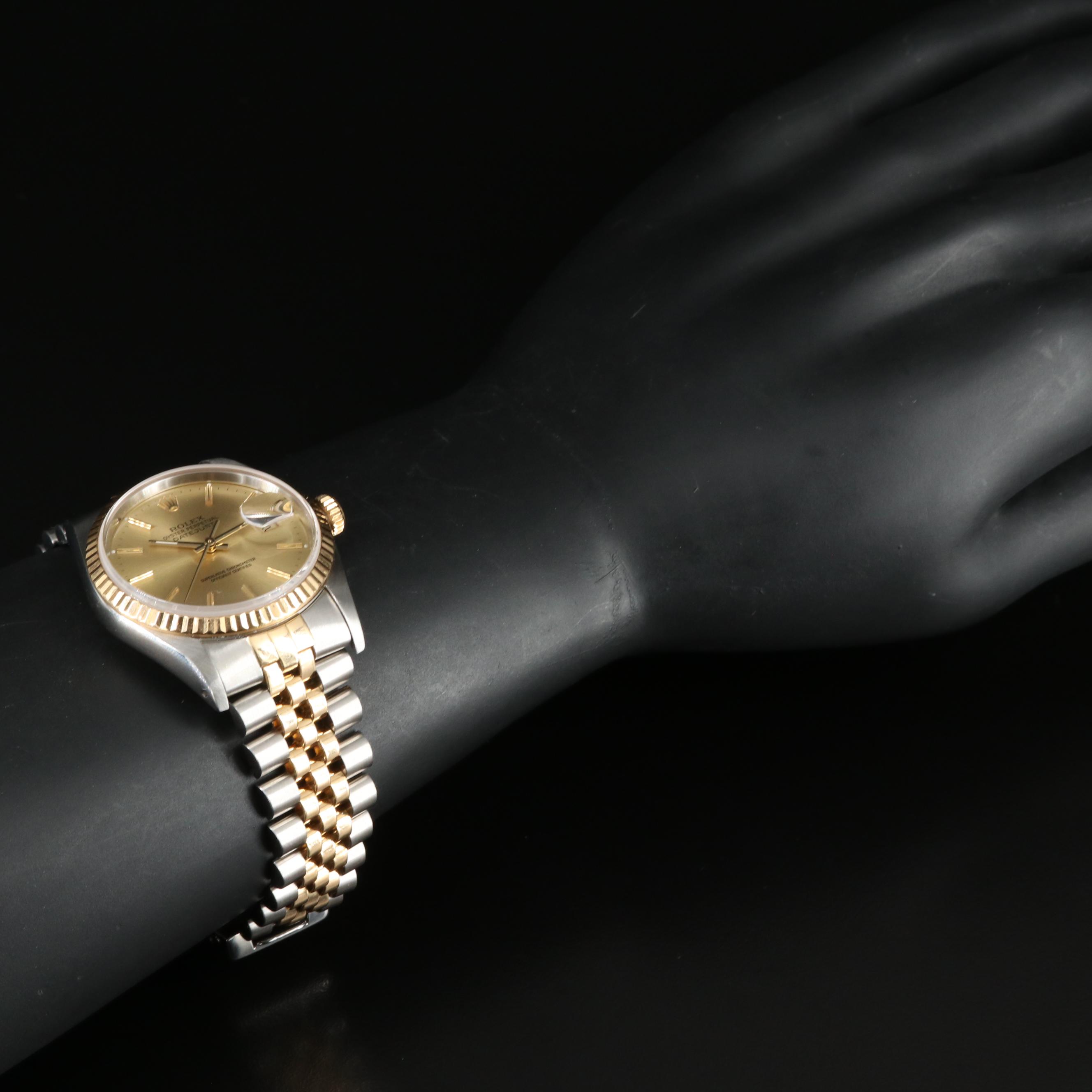 18K and Stainless Steel Rolex Datejust Watch