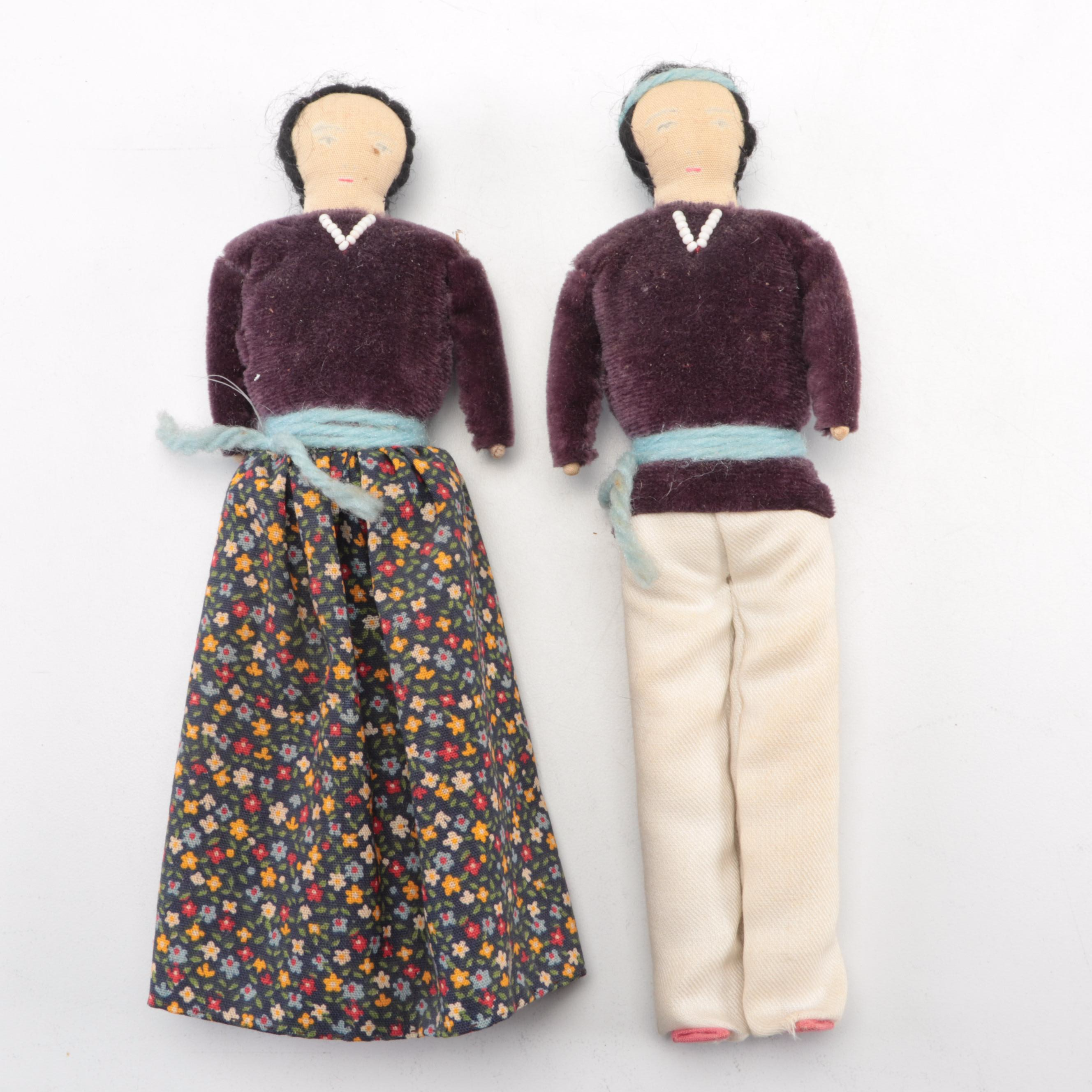 Navajo Velvet Dolls, Native American Design 1919 Swamp Root Almanac and More