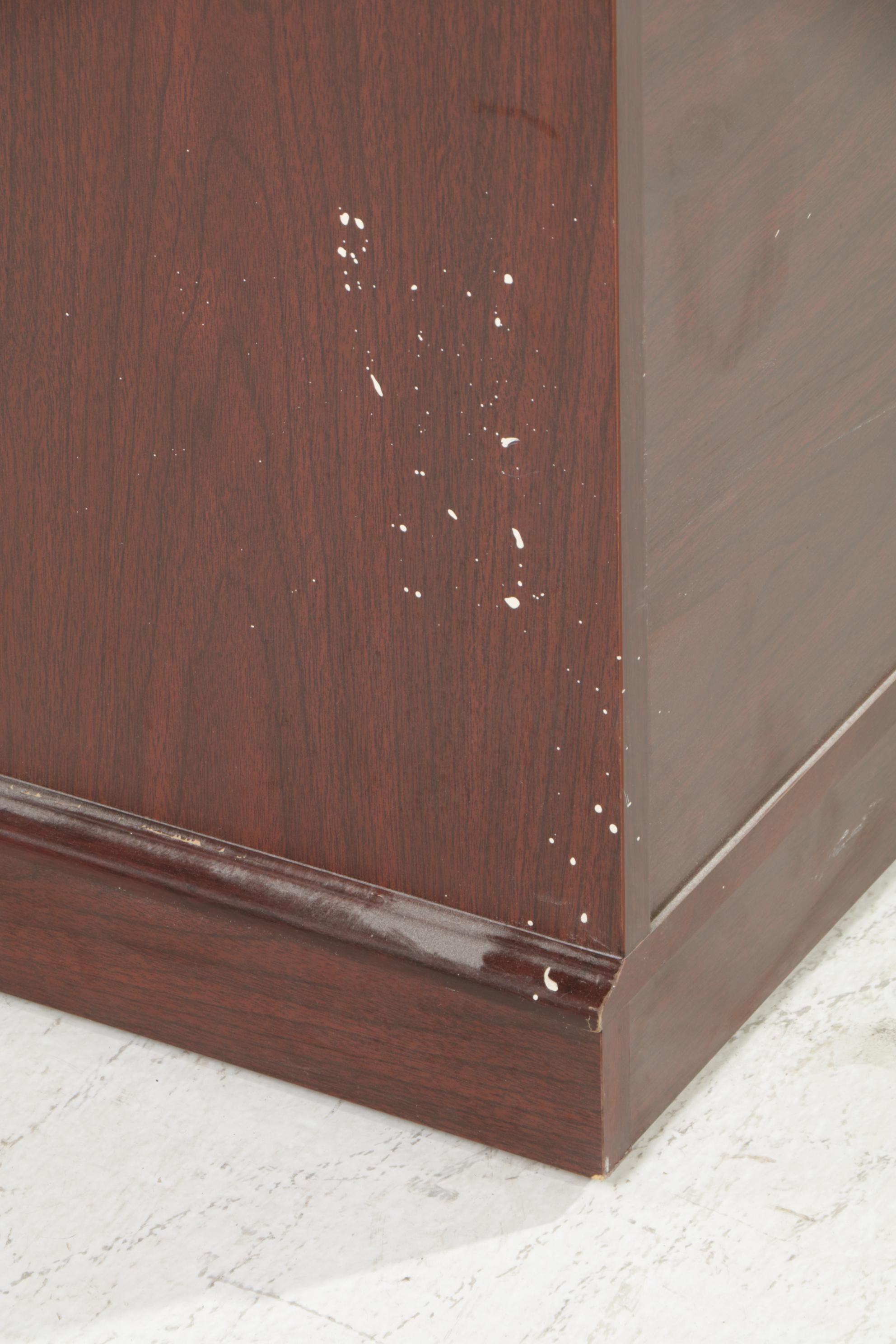 Wood Finish Office Credenza / Filing Cabinet