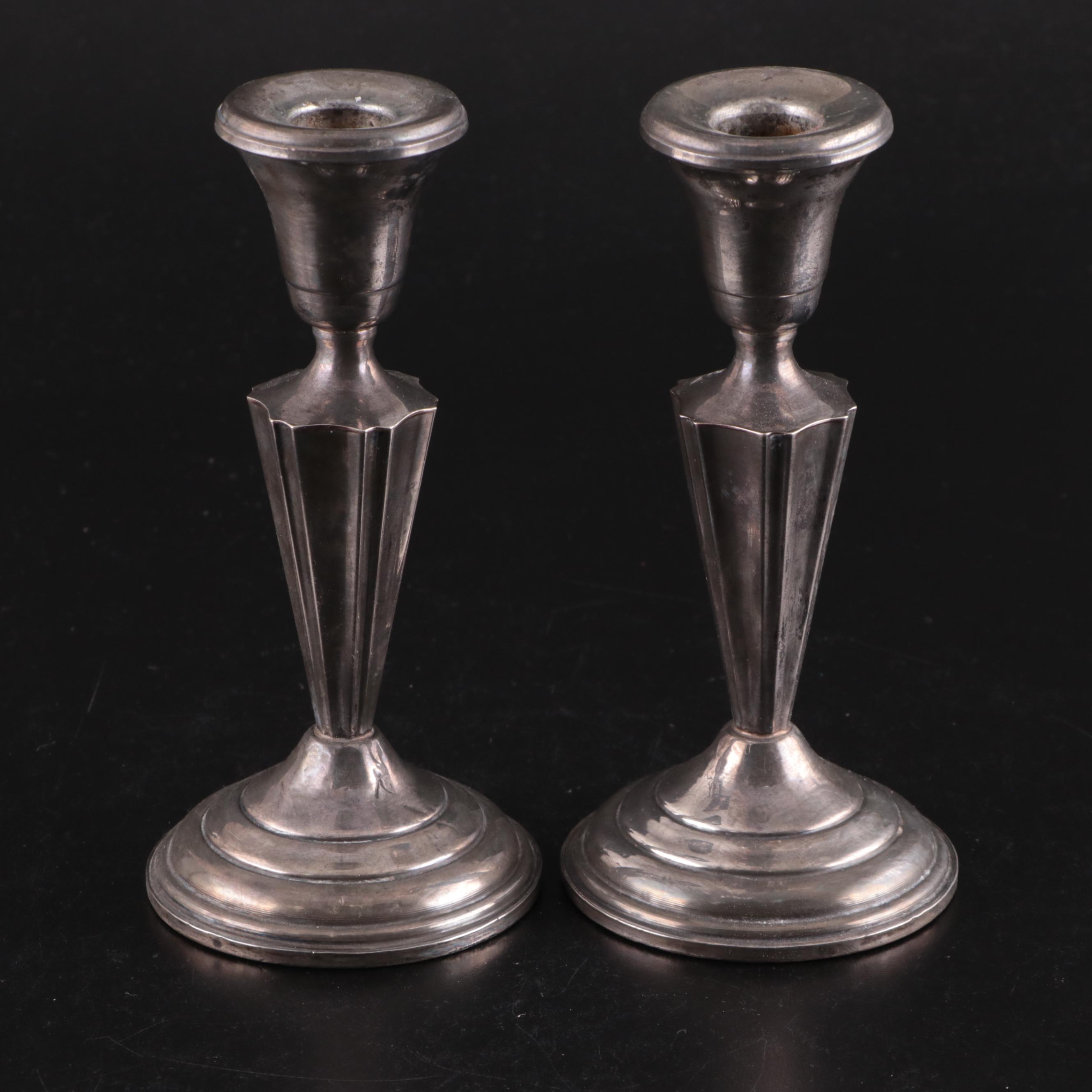 Towle and Other Weighted Sterling Silver Candlesticks and Shakers