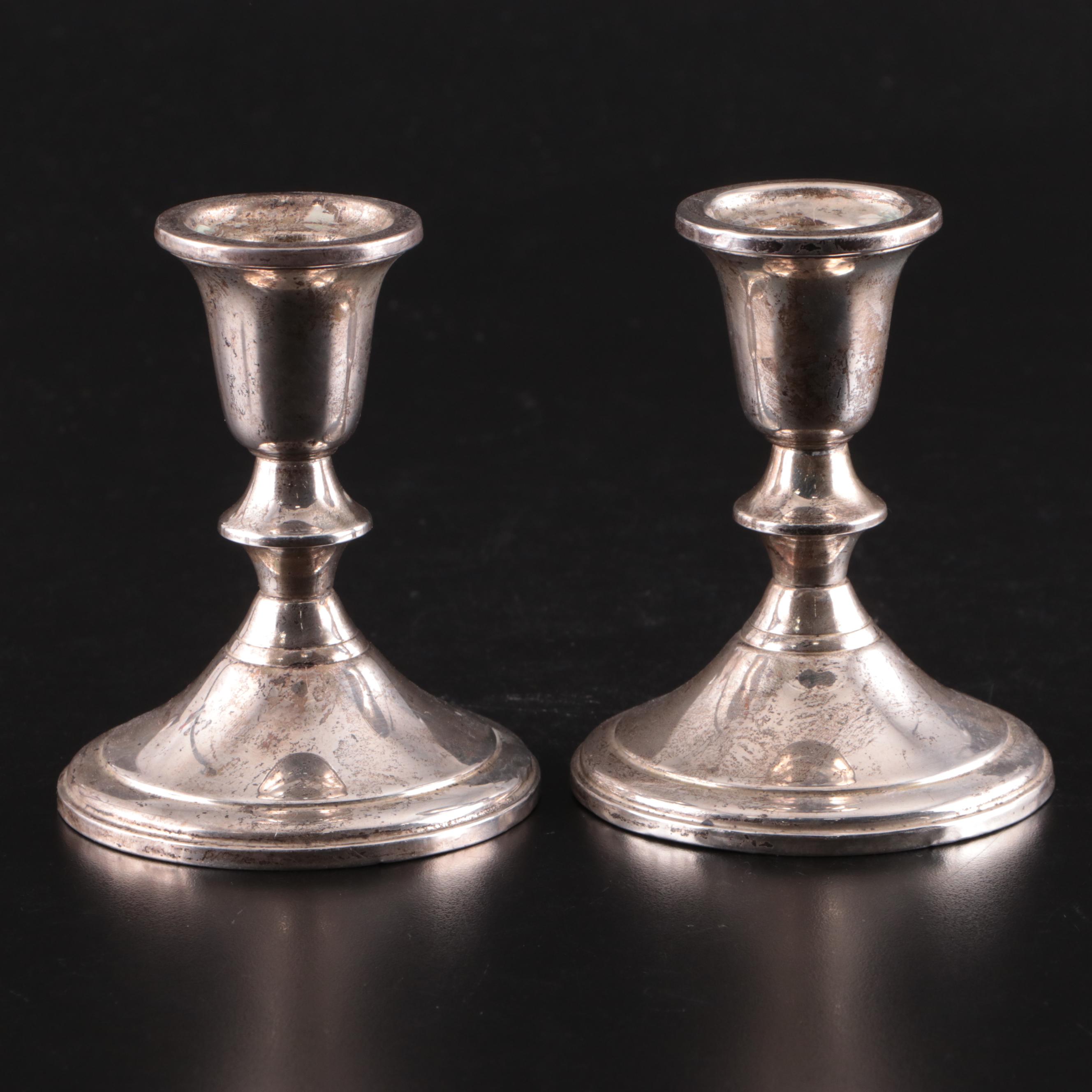 Towle and Other Weighted Sterling Silver Candlesticks and Shakers