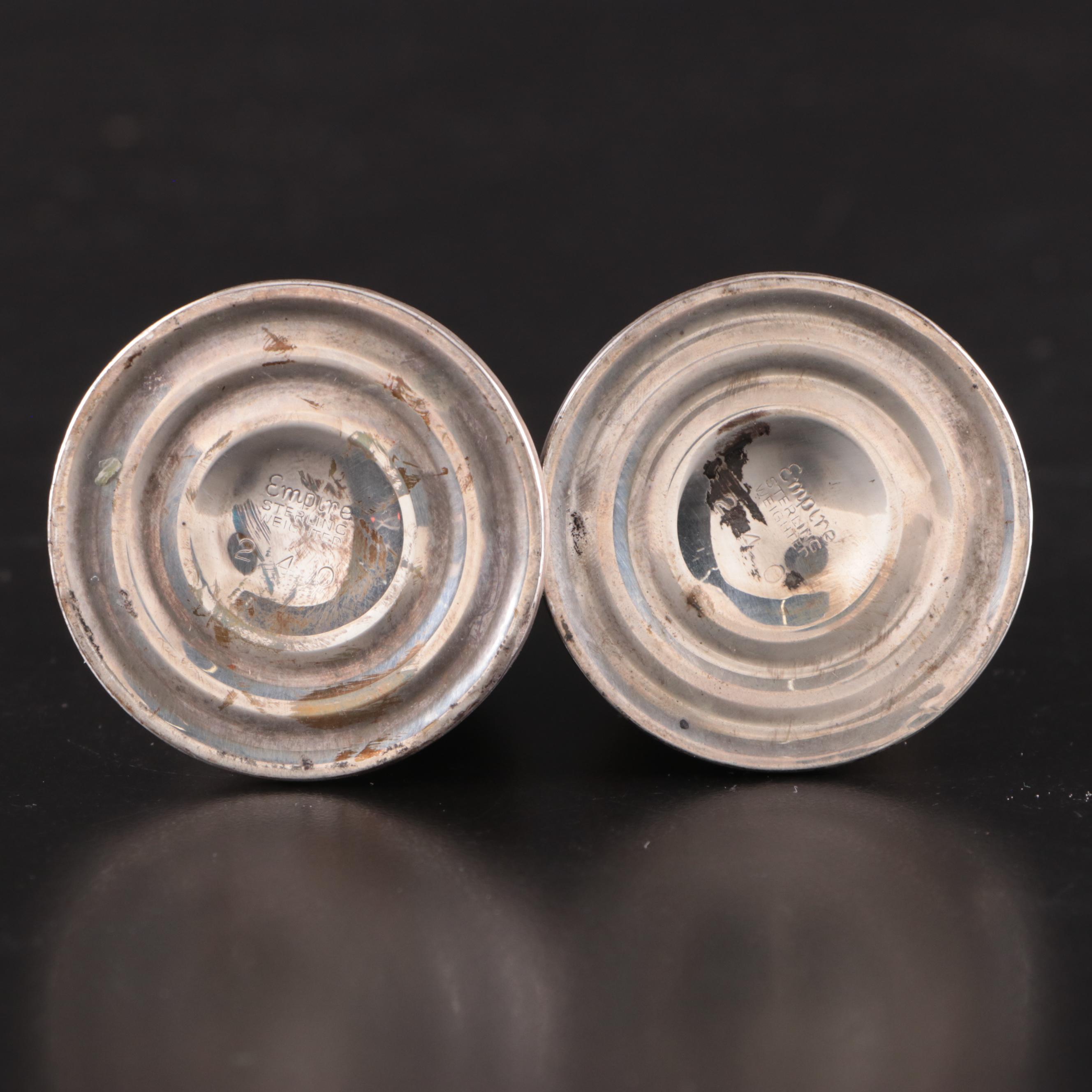 Towle and Other Weighted Sterling Silver Candlesticks and Shakers