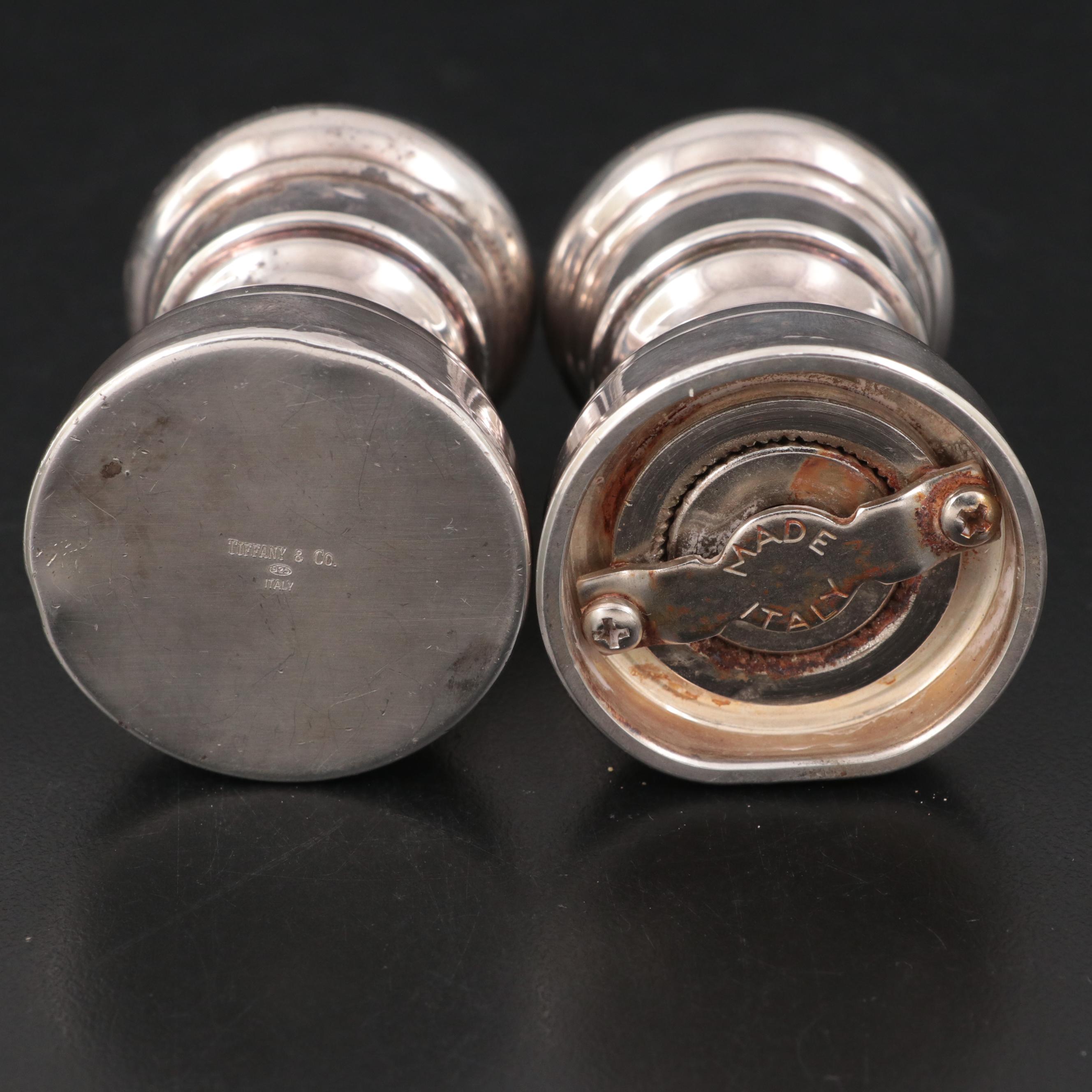 Tiffany & Co. Italian Sterling Silver Salt Shaker and Pepper Grinder EBTH