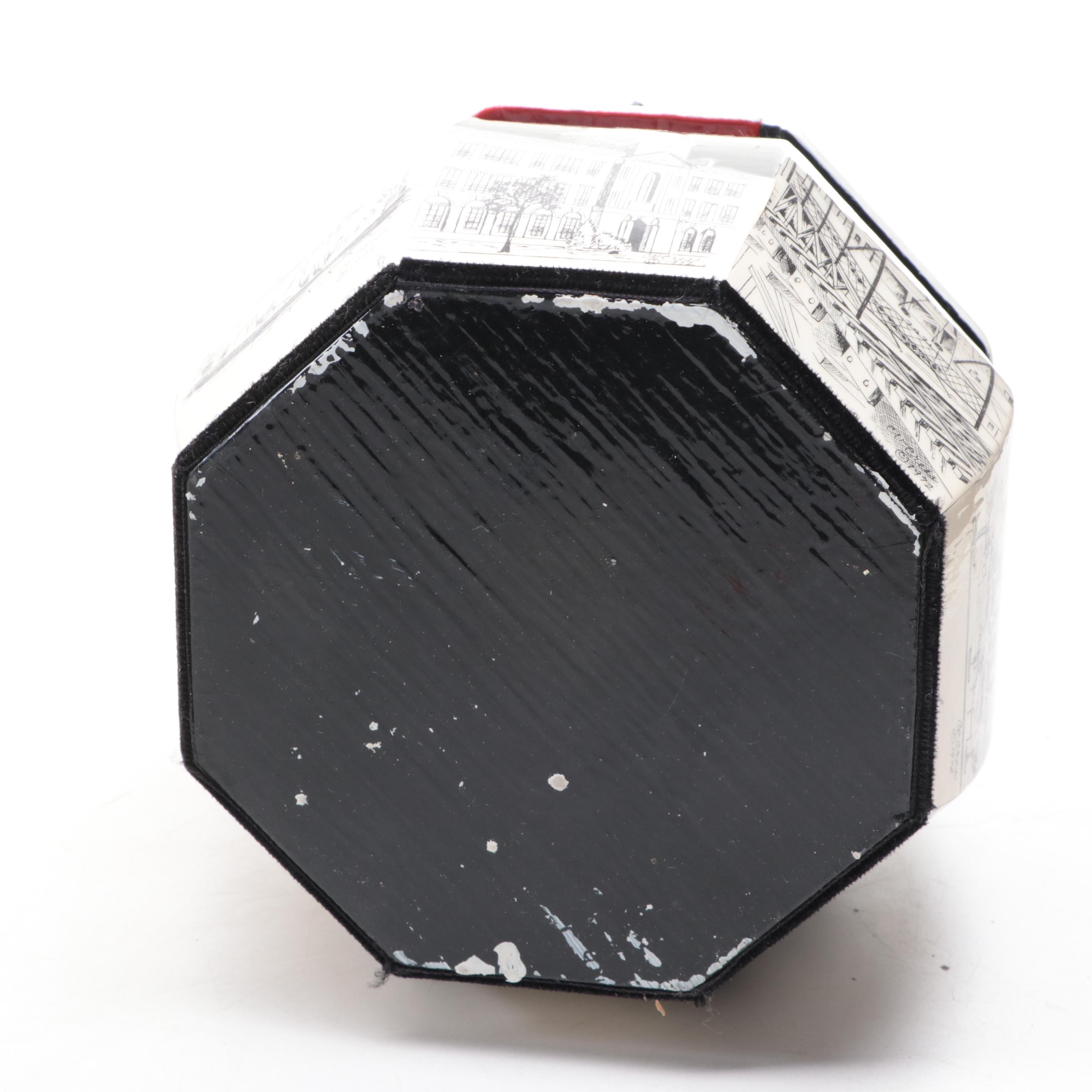 Cincinnati-Themed Wooden Decoupage Wood Handbag with Cincinnati Photographs