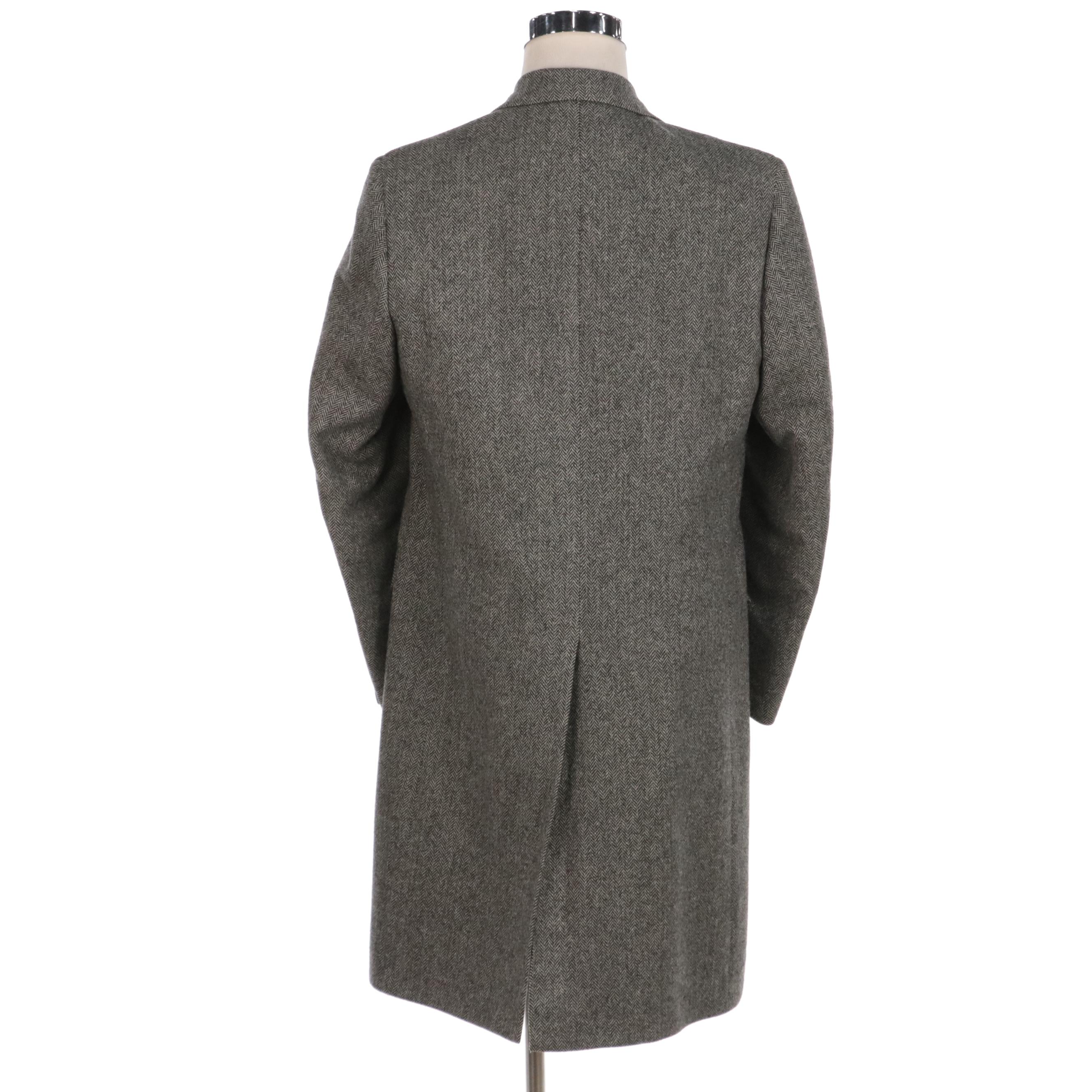 Men's Nob Hill Wool Herringbone Tweed Trench Coat by Nadler's Stores