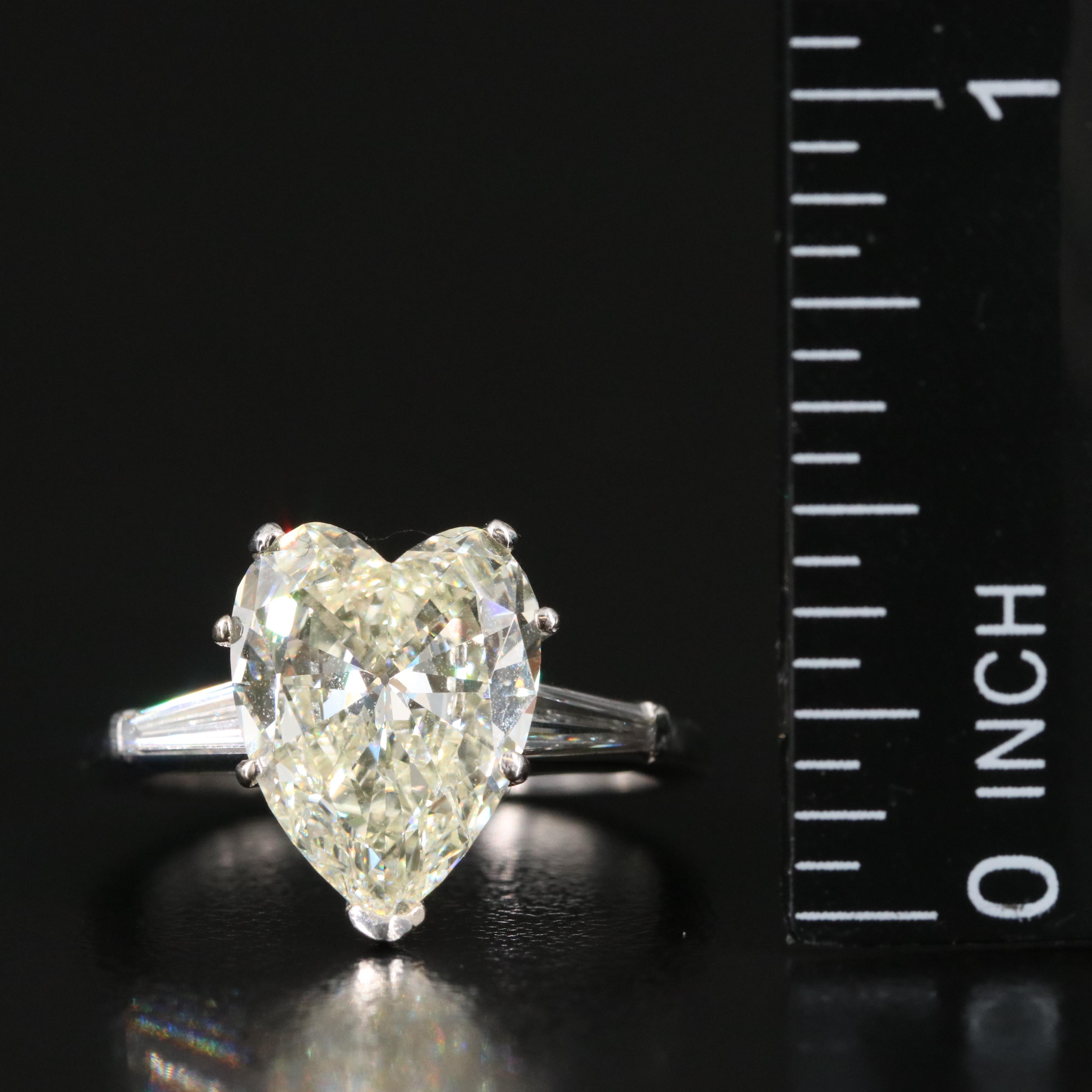 Platinum 3.92 CTW Diamond Heart Ring