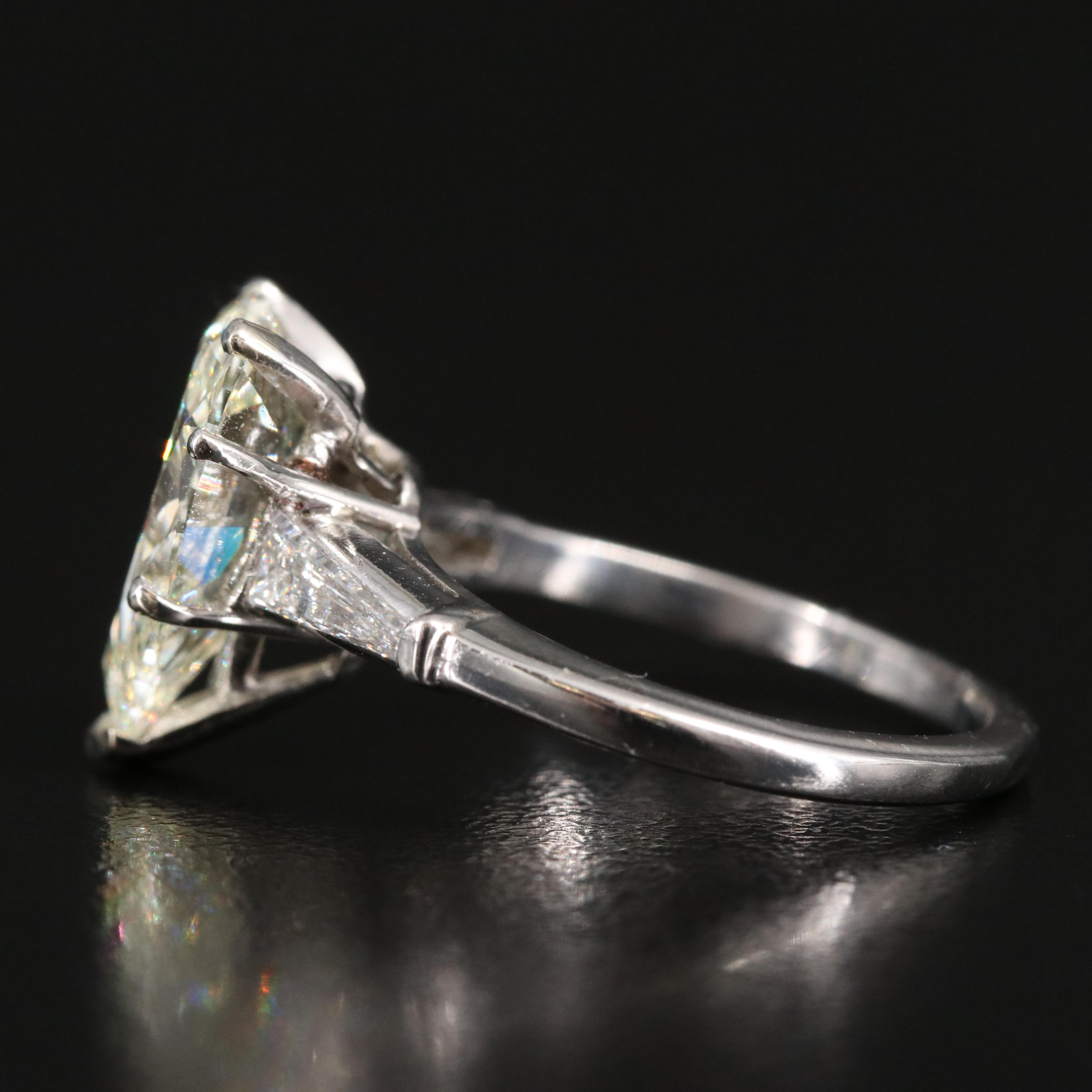 Platinum 3.92 CTW Diamond Heart Ring
