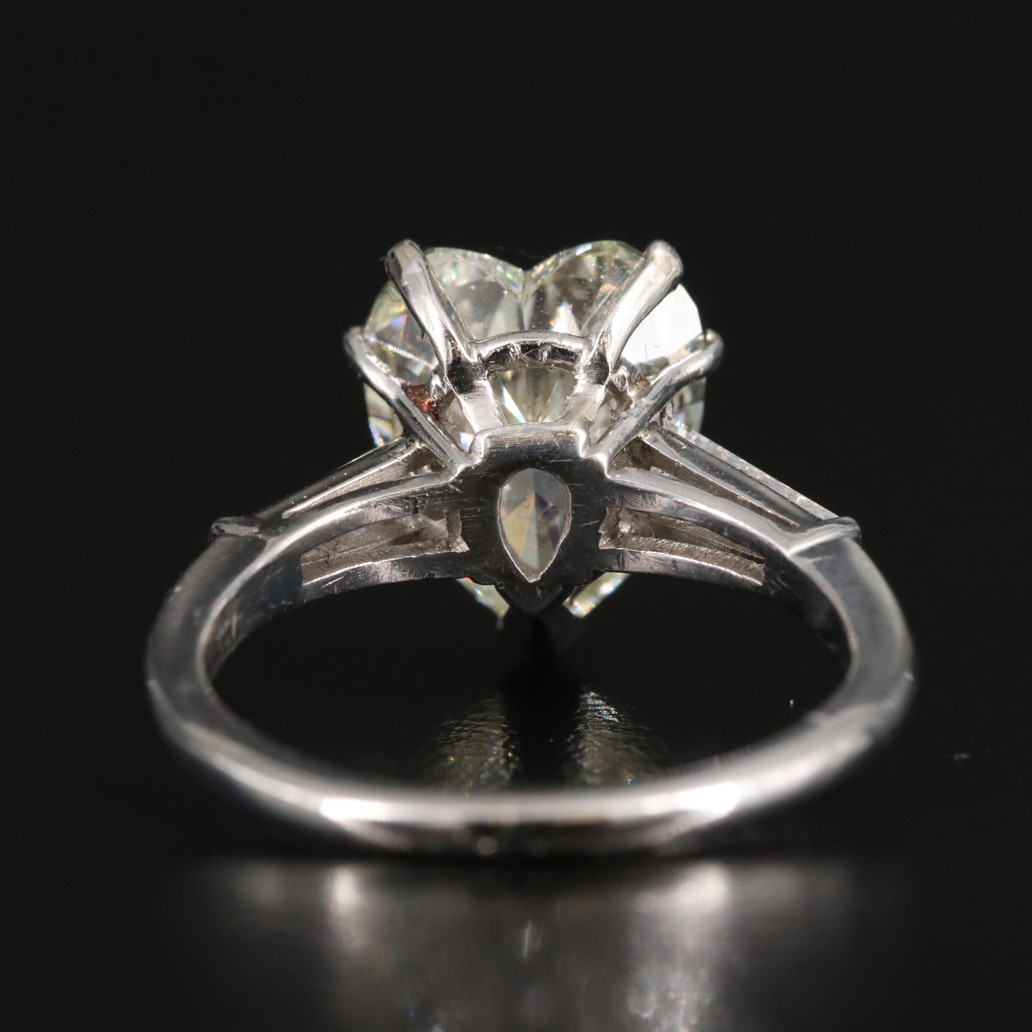Platinum 3.92 CTW Diamond Heart Ring