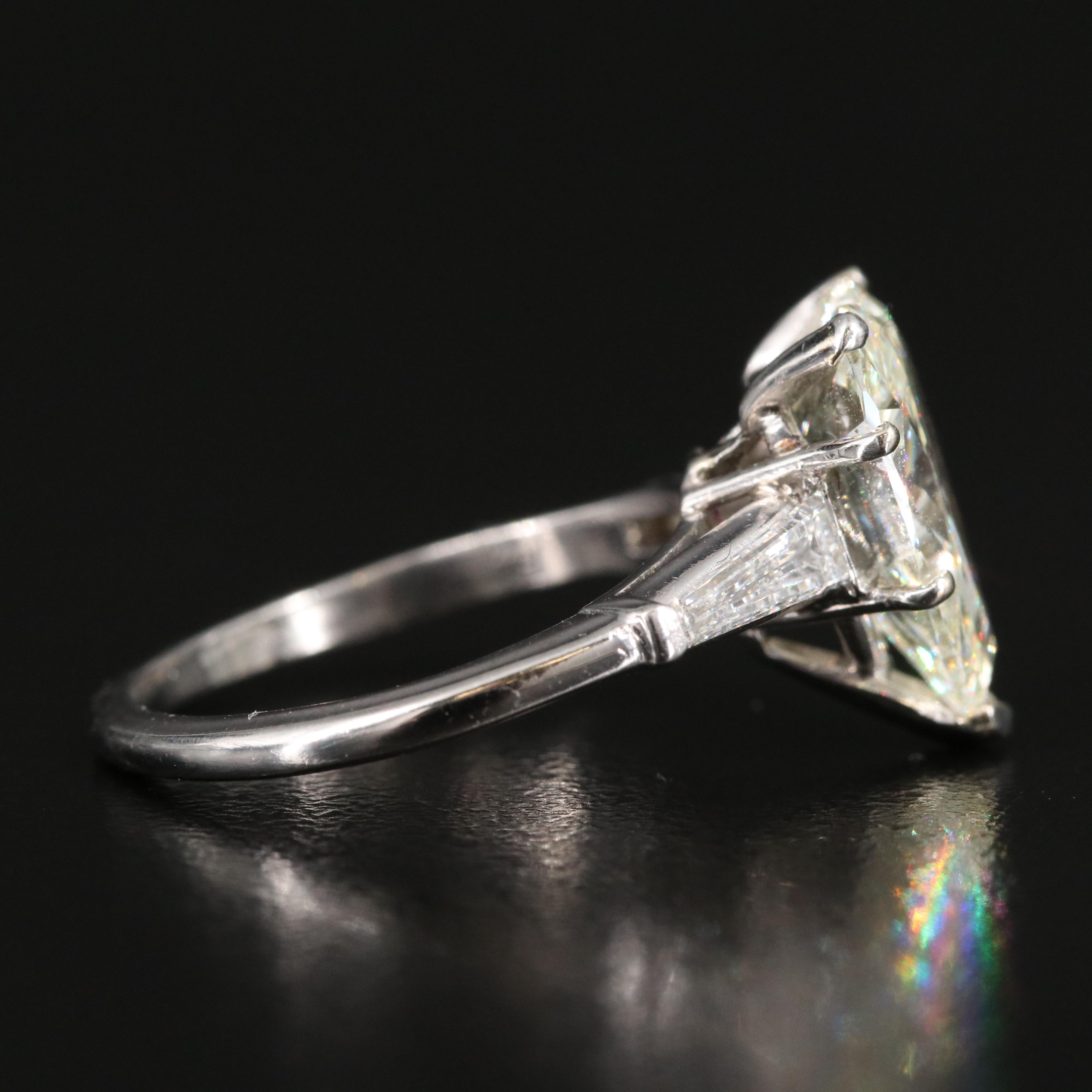 Platinum 3.92 CTW Diamond Heart Ring