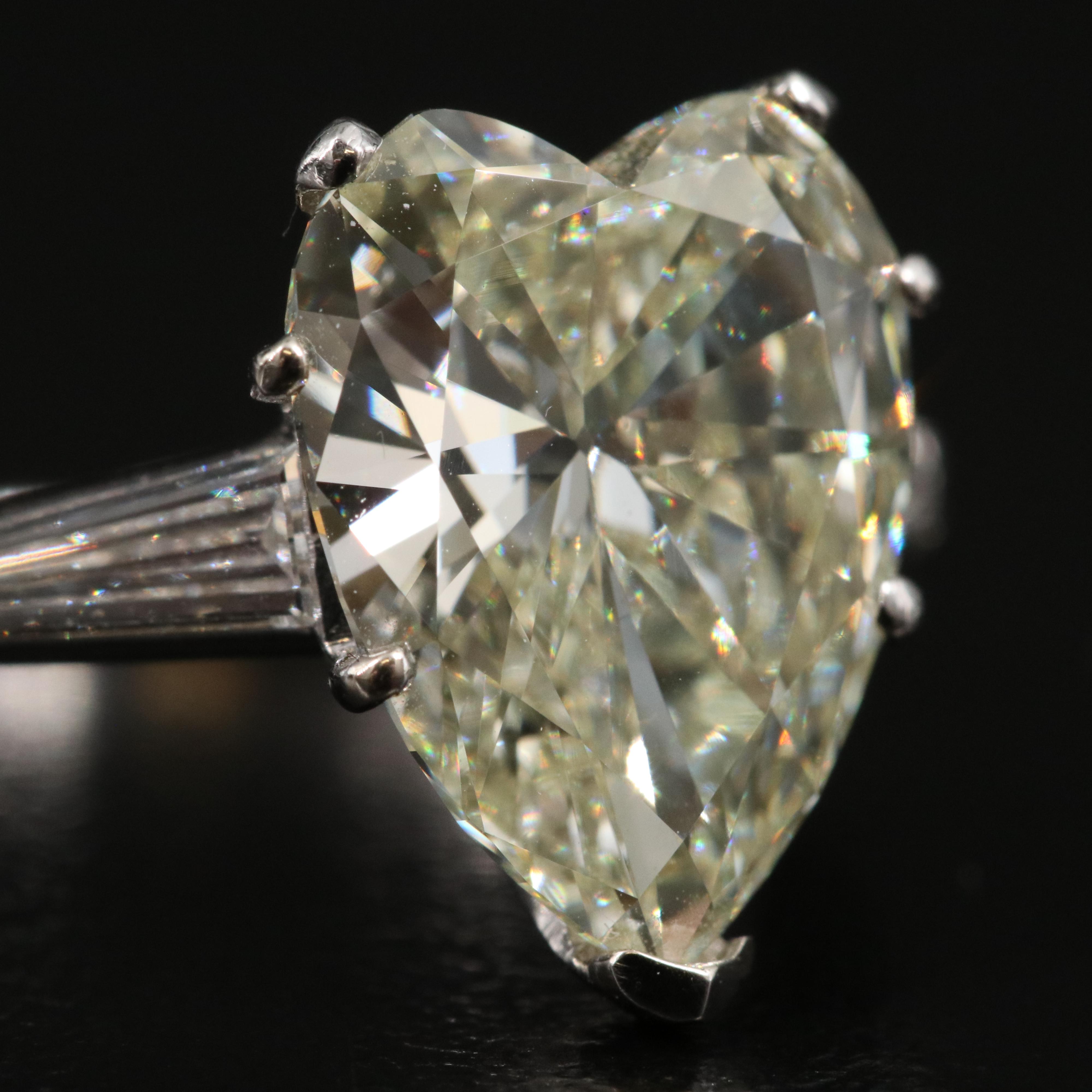 Platinum 3.92 CTW Diamond Heart Ring