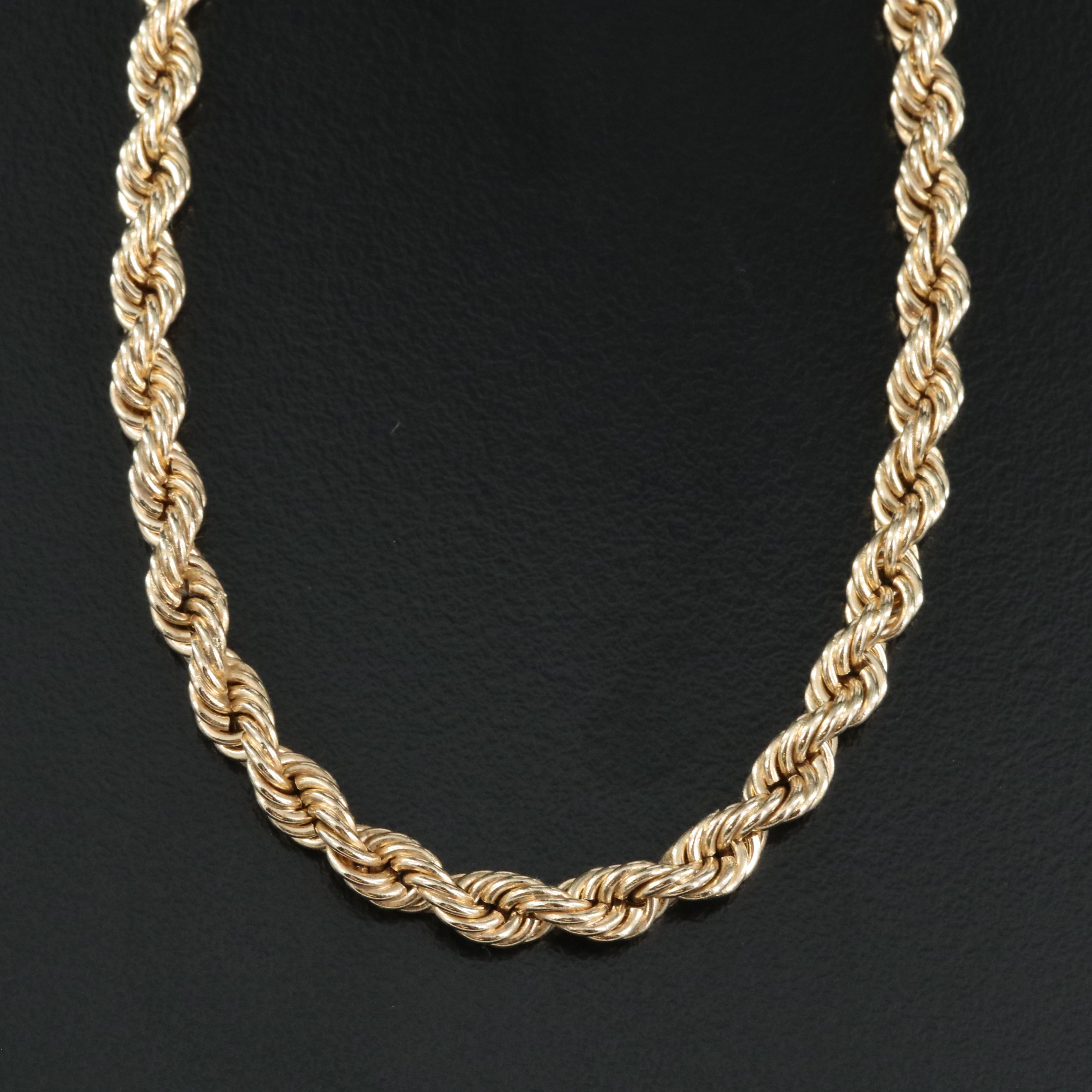 14K Rope Chain Necklace