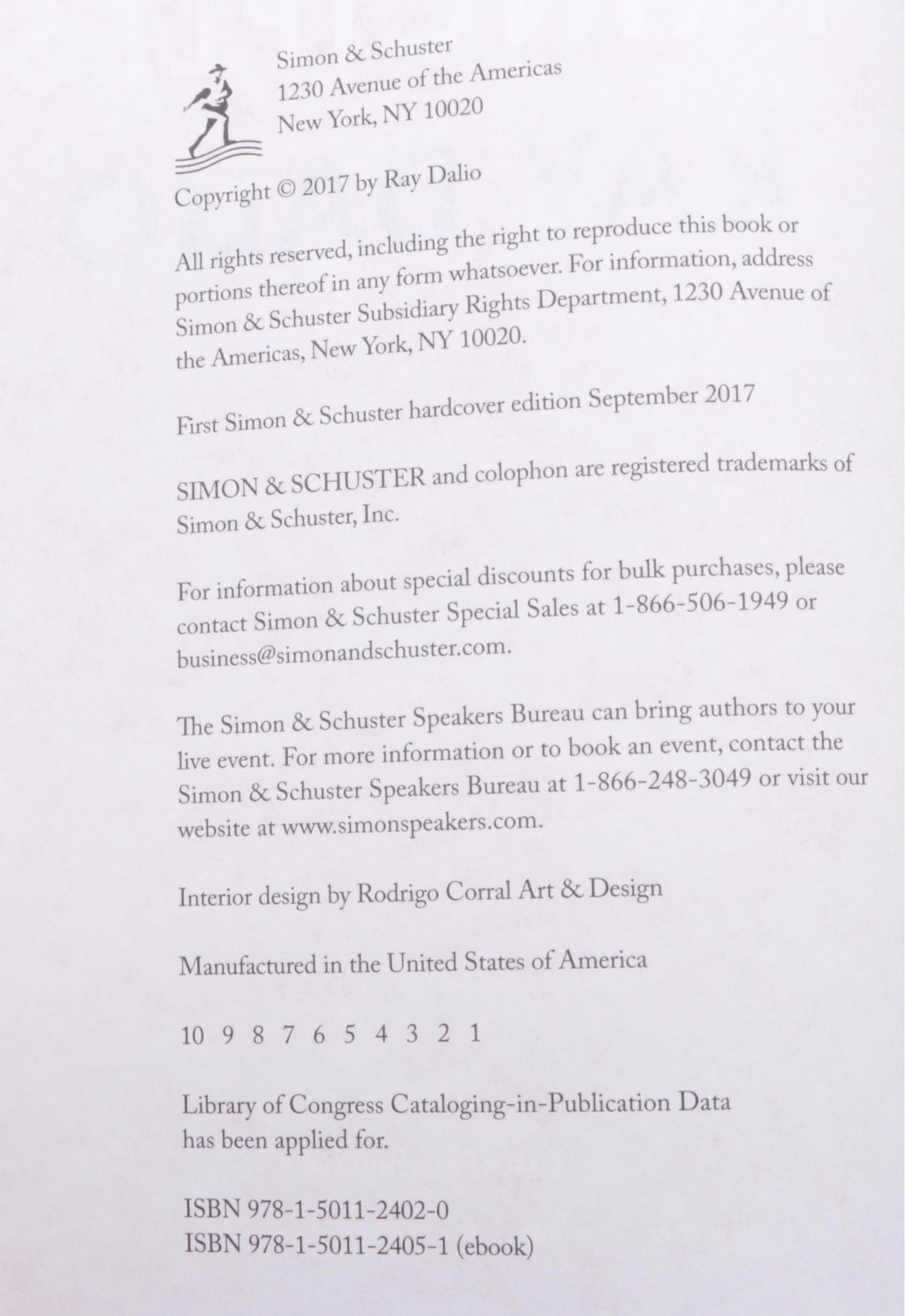 First Edition "Principles" by Ray Dalio and More Nonfiction and Fiction Books