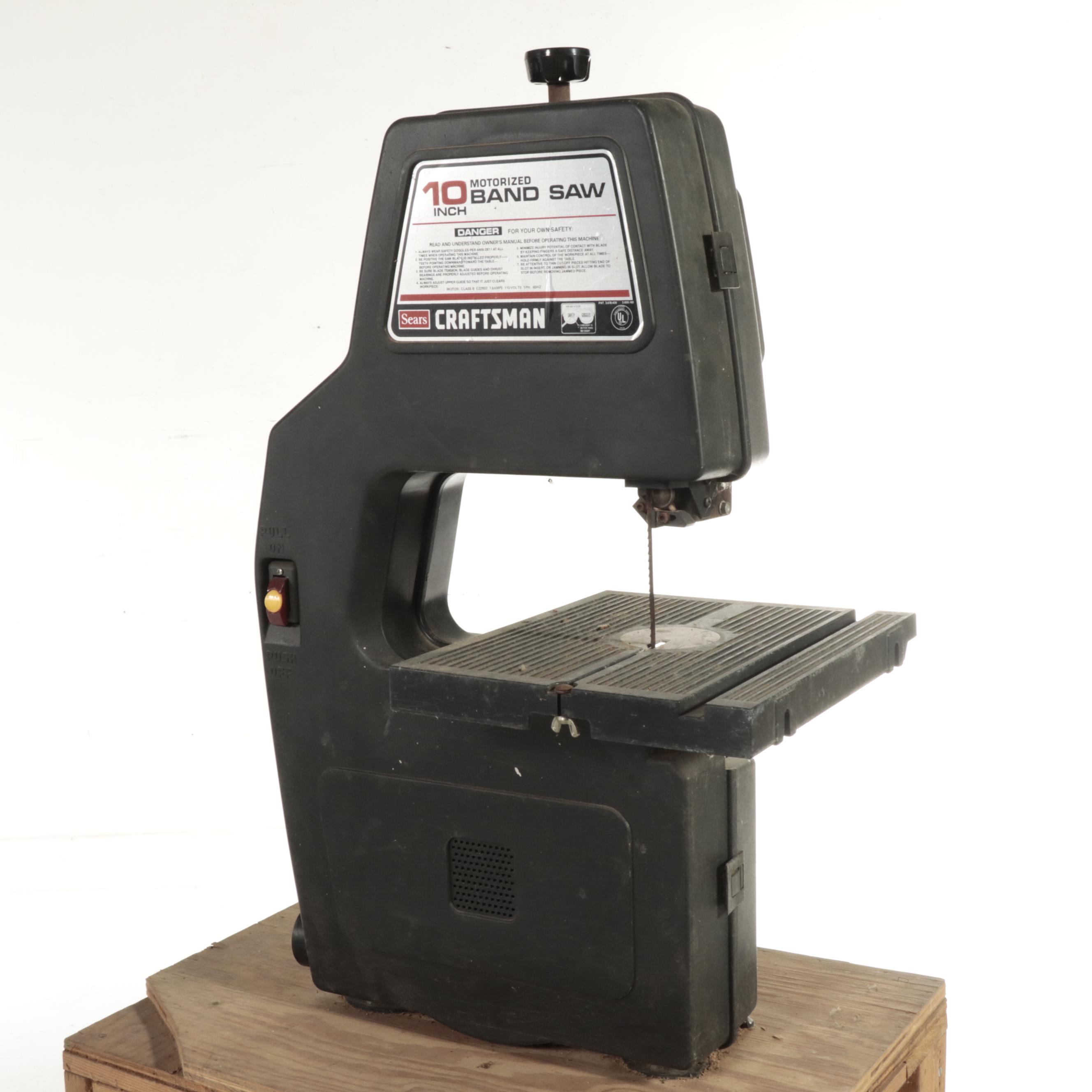 Craftsman 10" Motorized Band Saw with Wood Work Table