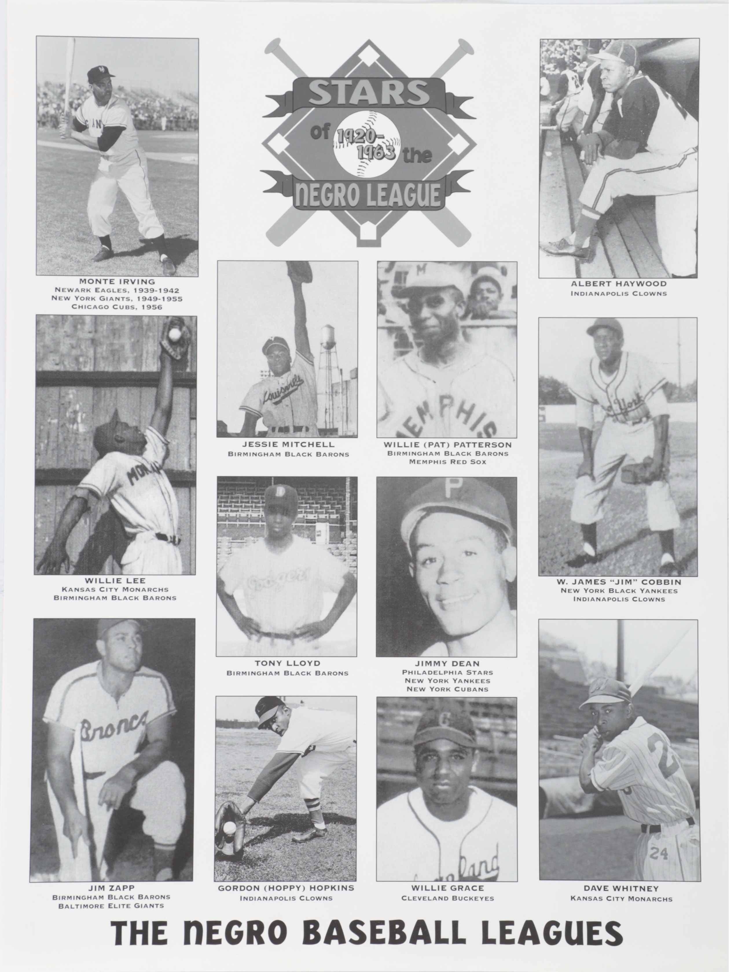 Negro League Signed T-Shirt with Poster and More, Late 20th Century